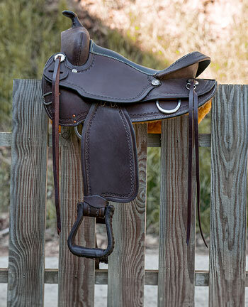 Western Zadel Volledig Leren - Show Zadel Met Zilveren Details | Maat 10-18 Inch