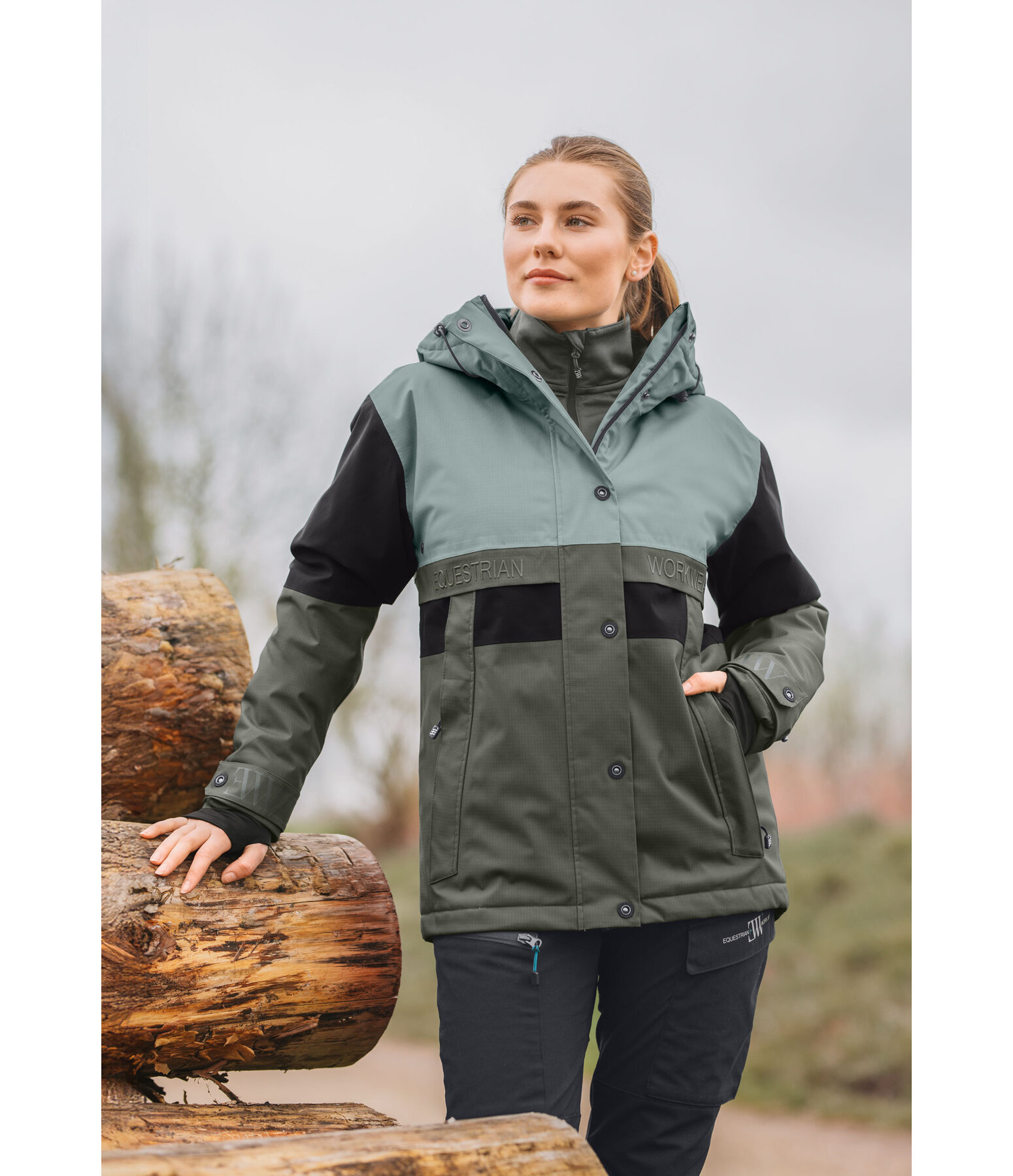 outdoor winterjas met capuchon