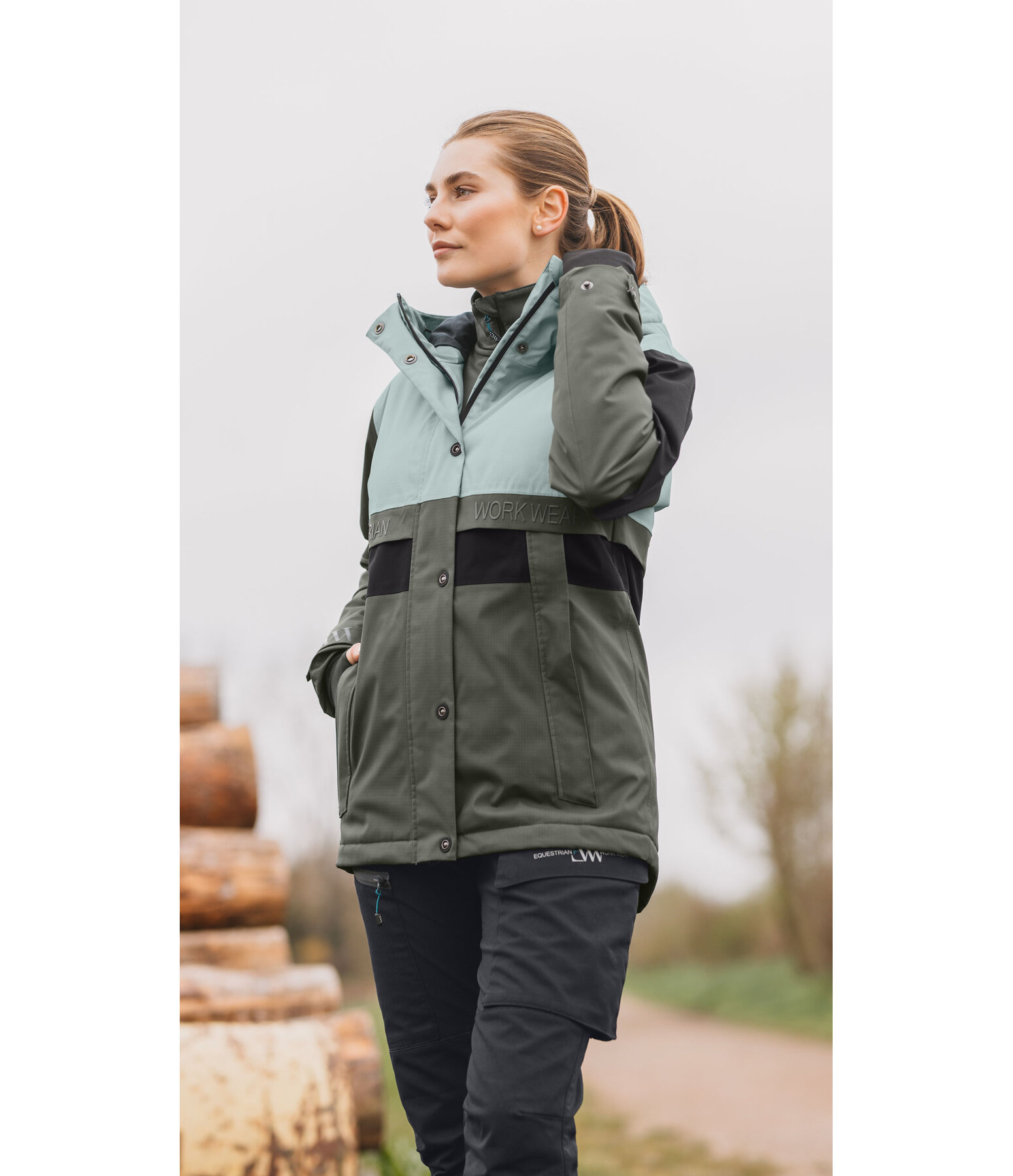 outdoor winterjas met capuchon