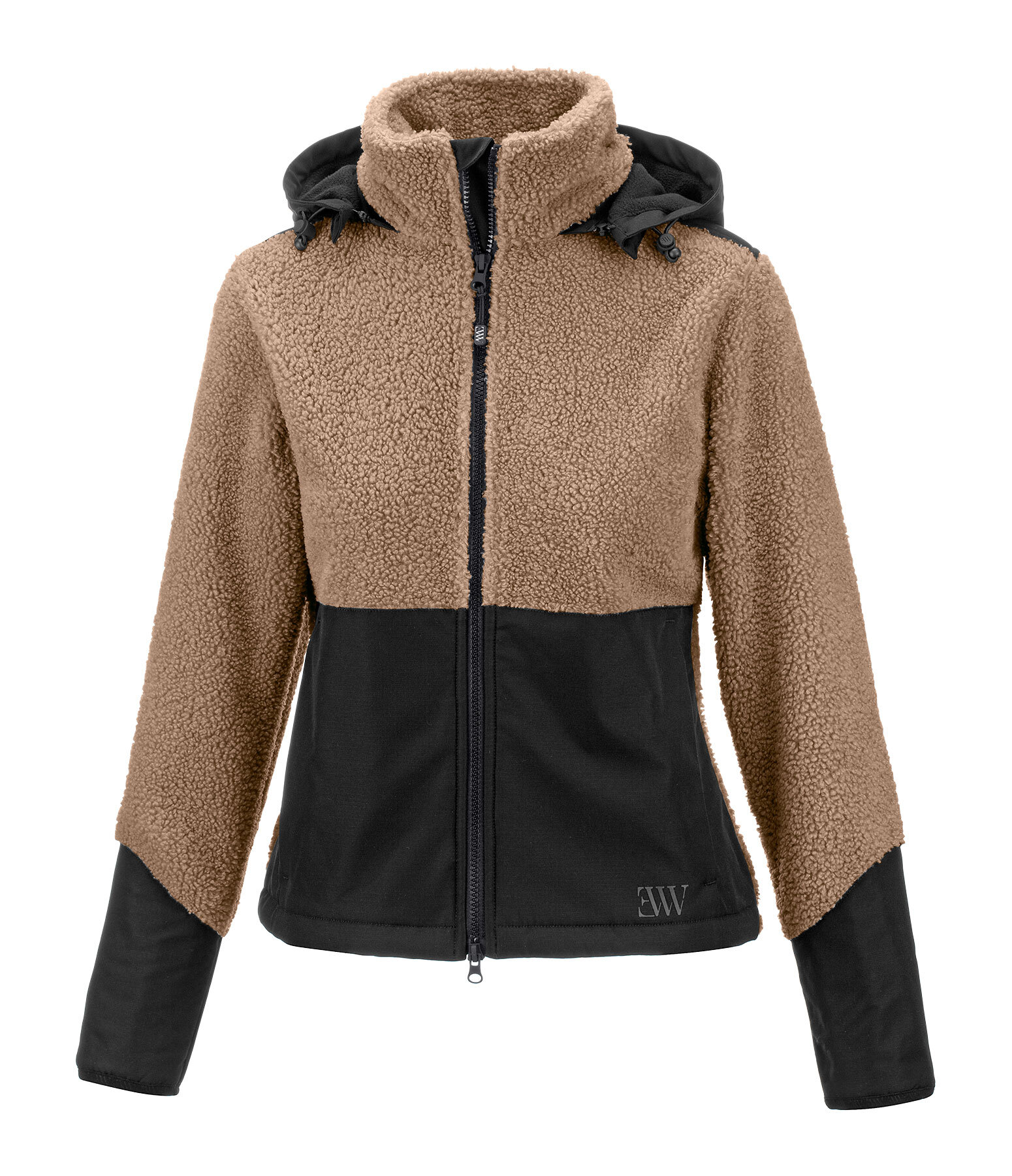 Sherpa-hoodie met afneembare capuchon