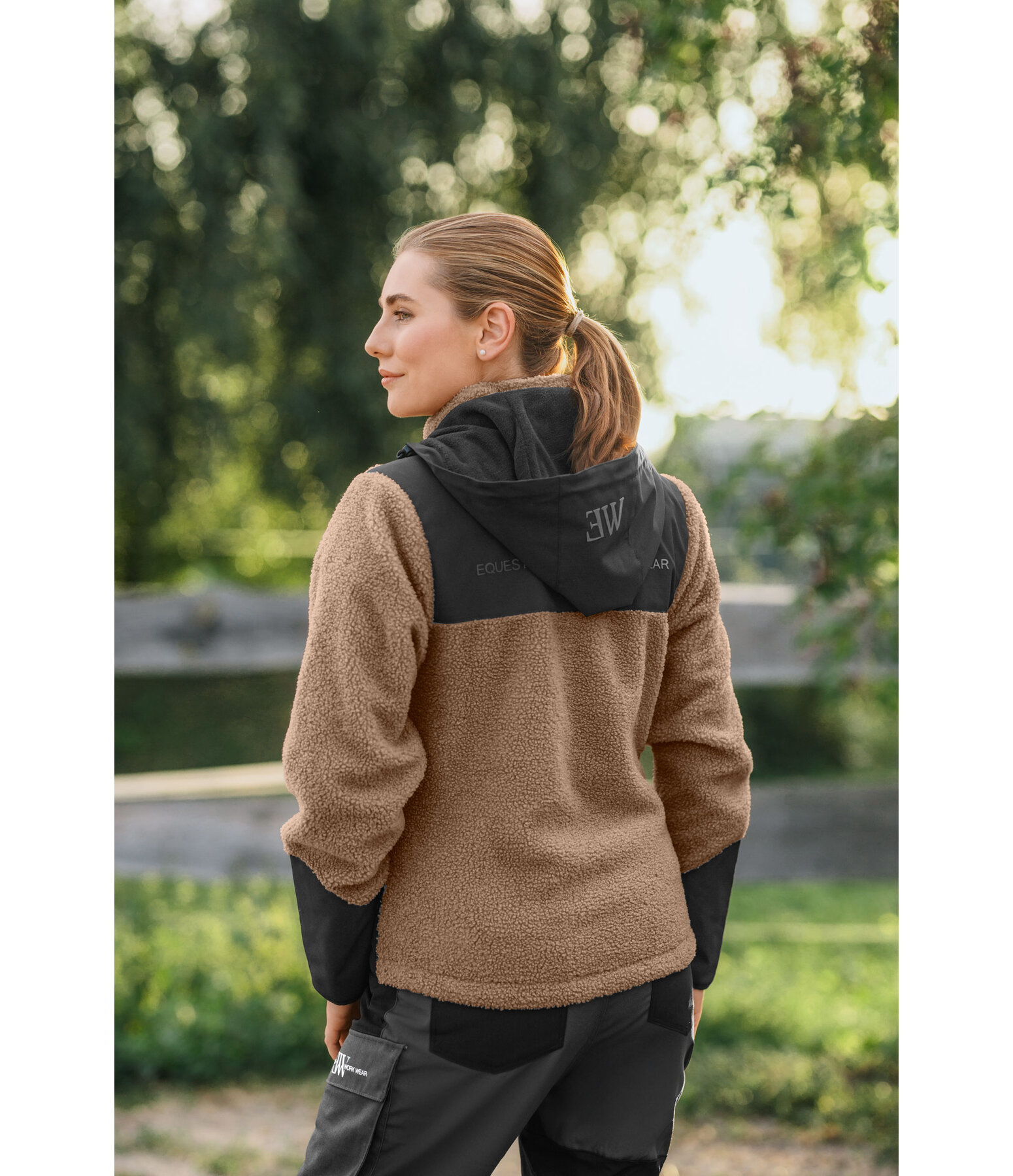 Sherpa-hoodie met afneembare capuchon