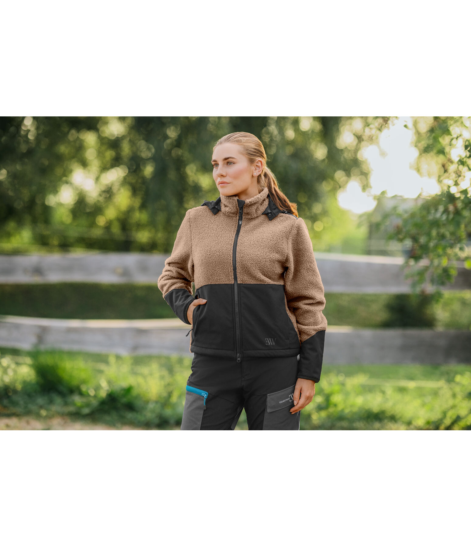Sherpa-hoodie met afneembare capuchon