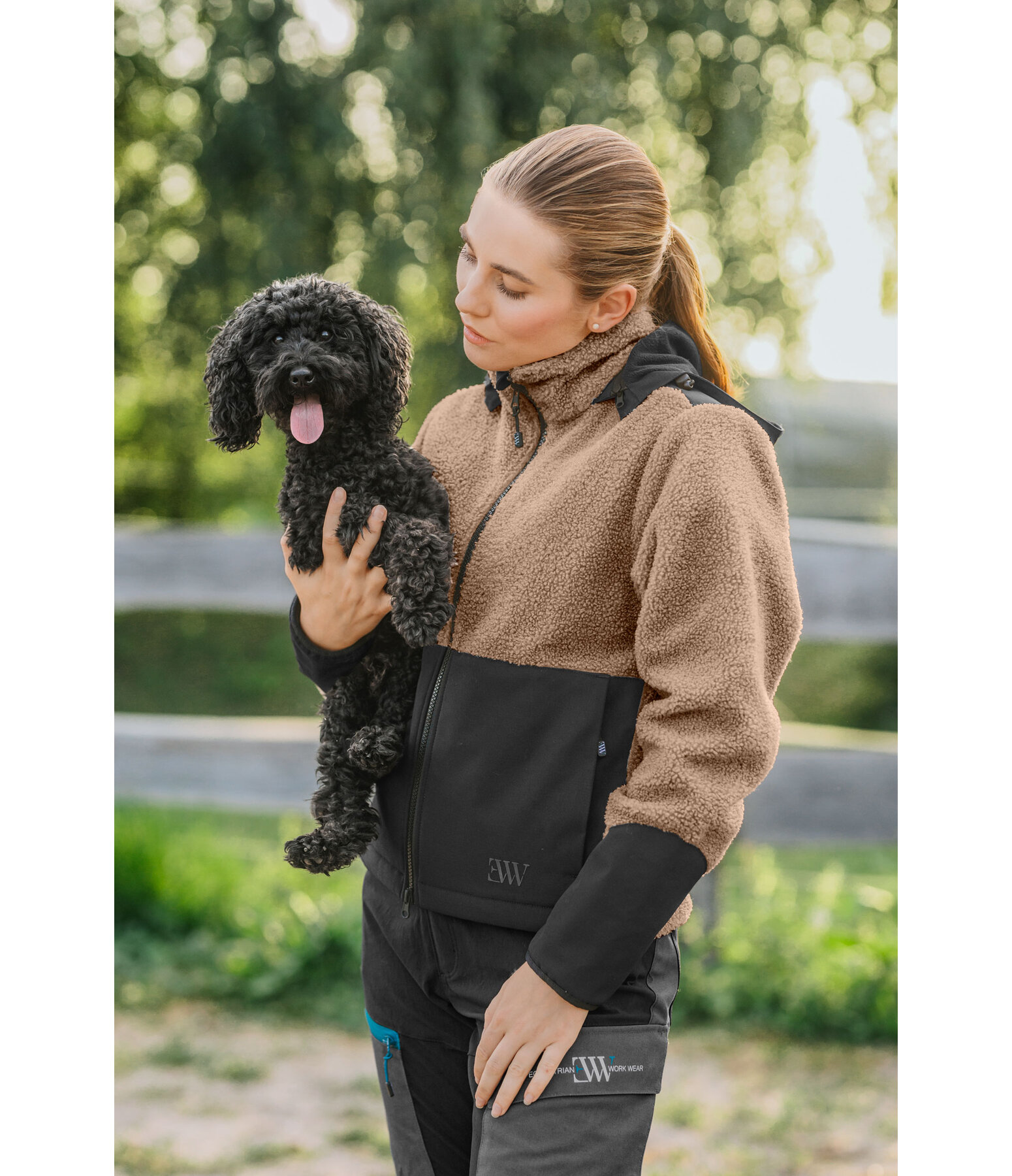 Sherpa-hoodie met afneembare capuchon