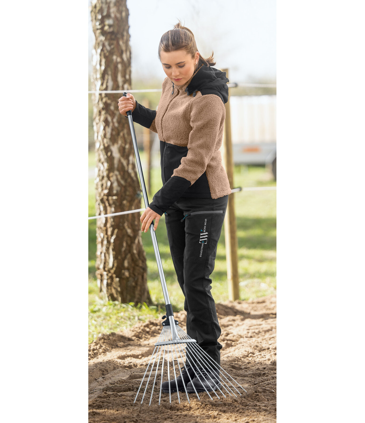 Sherpa-fleece jas met afneembare capuchon