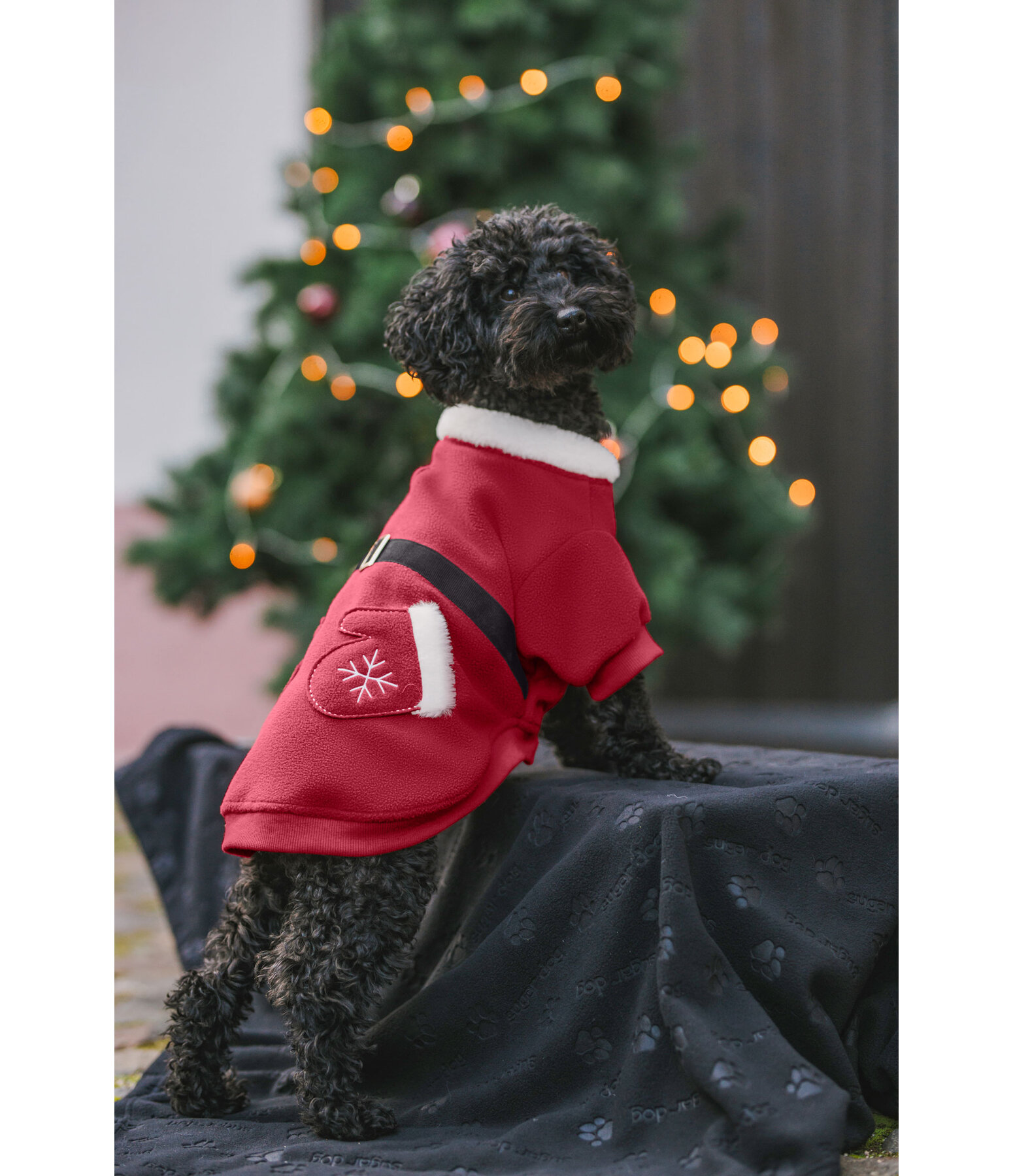 Sugar dog kerst fleecemantel Santa's Dream