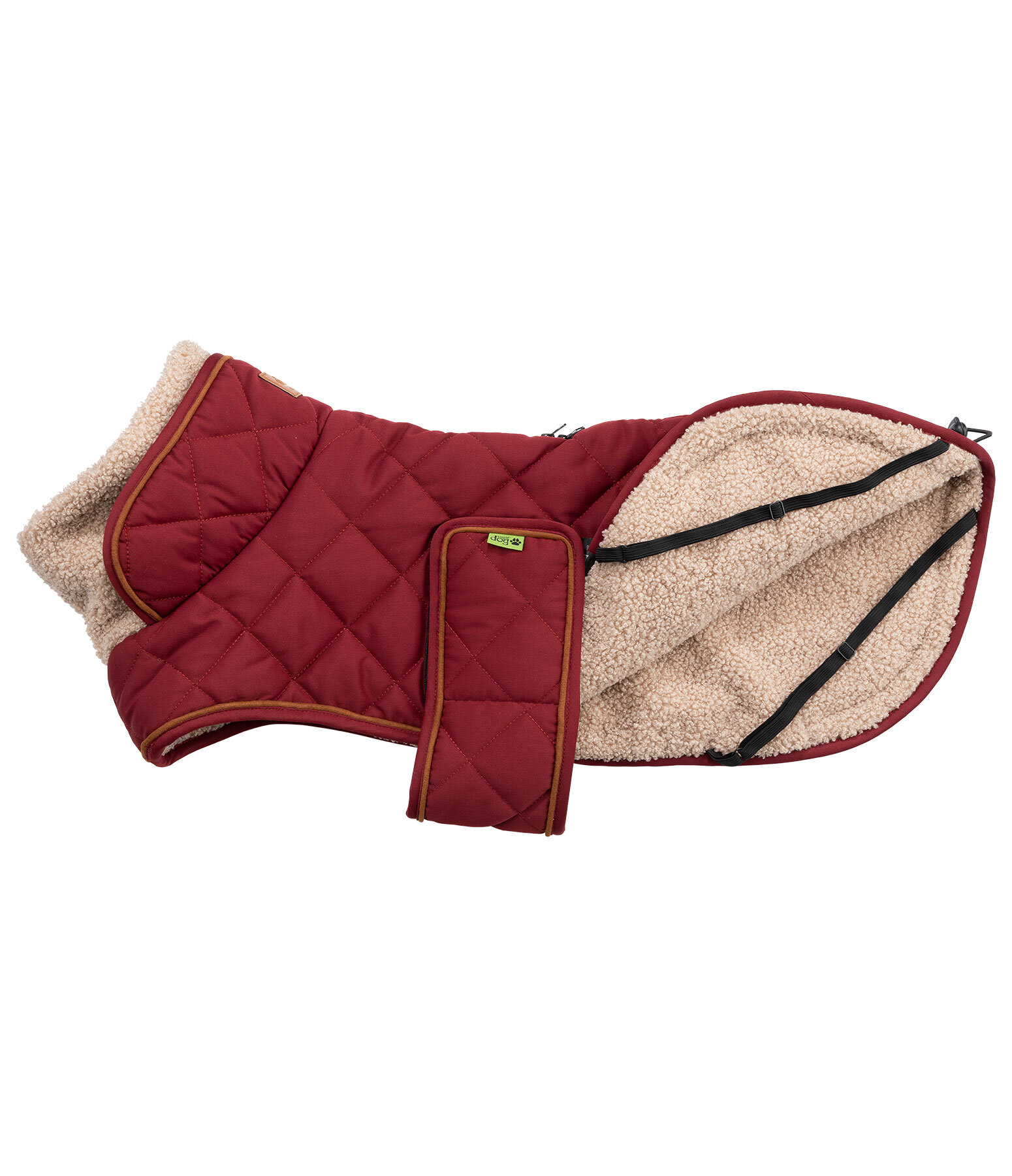 gewatteerde hondenmantel met teddyfleece voering Holly