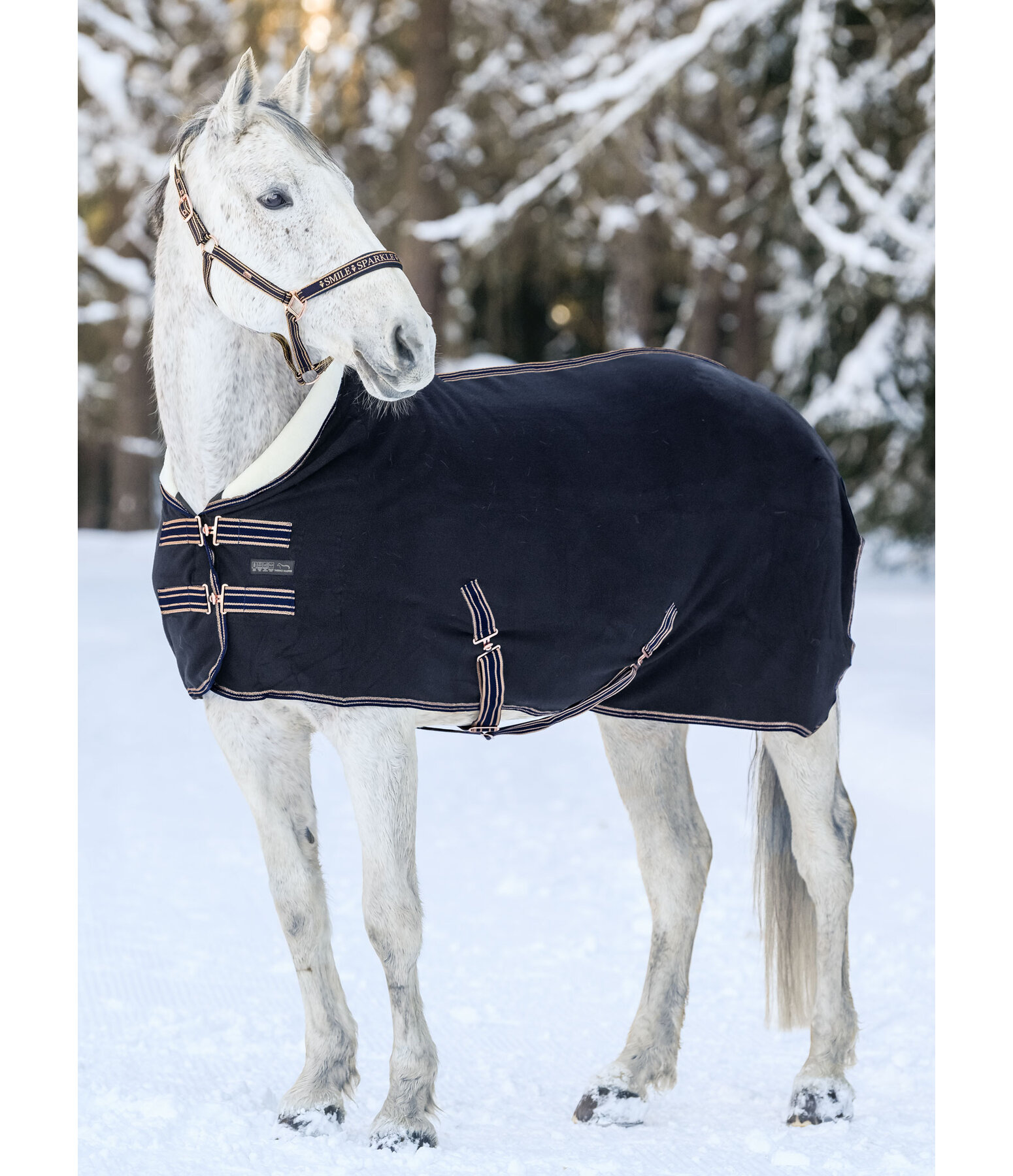 zweetdeken Just Sparkle met teddyfleece kraag