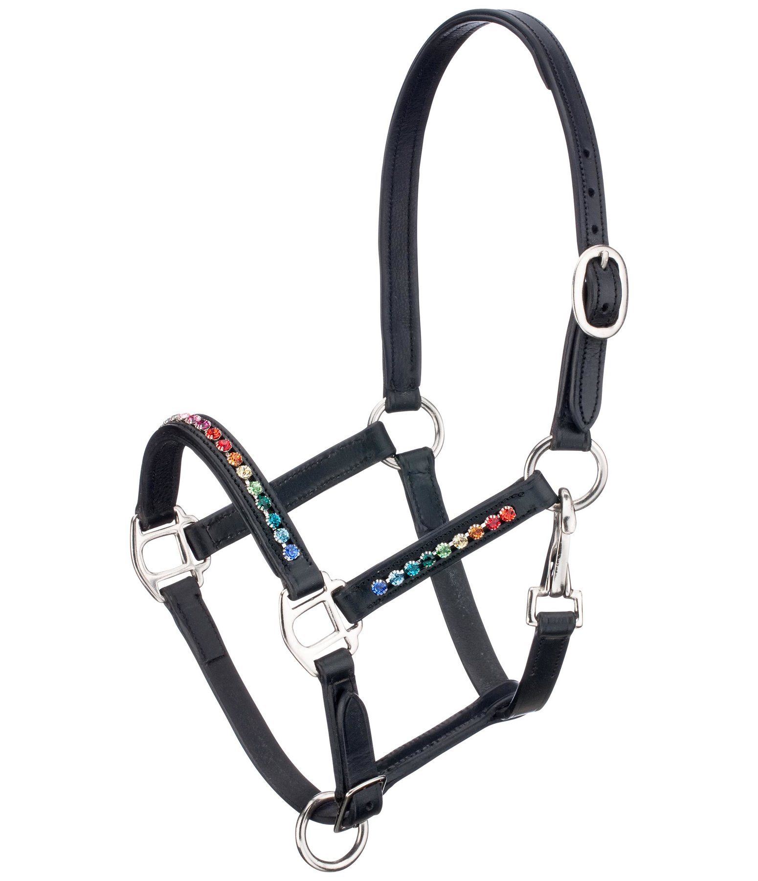 winkel Aanvulling Blanco lederen ponyhalster Rainbow Power - Kramer Paardensport