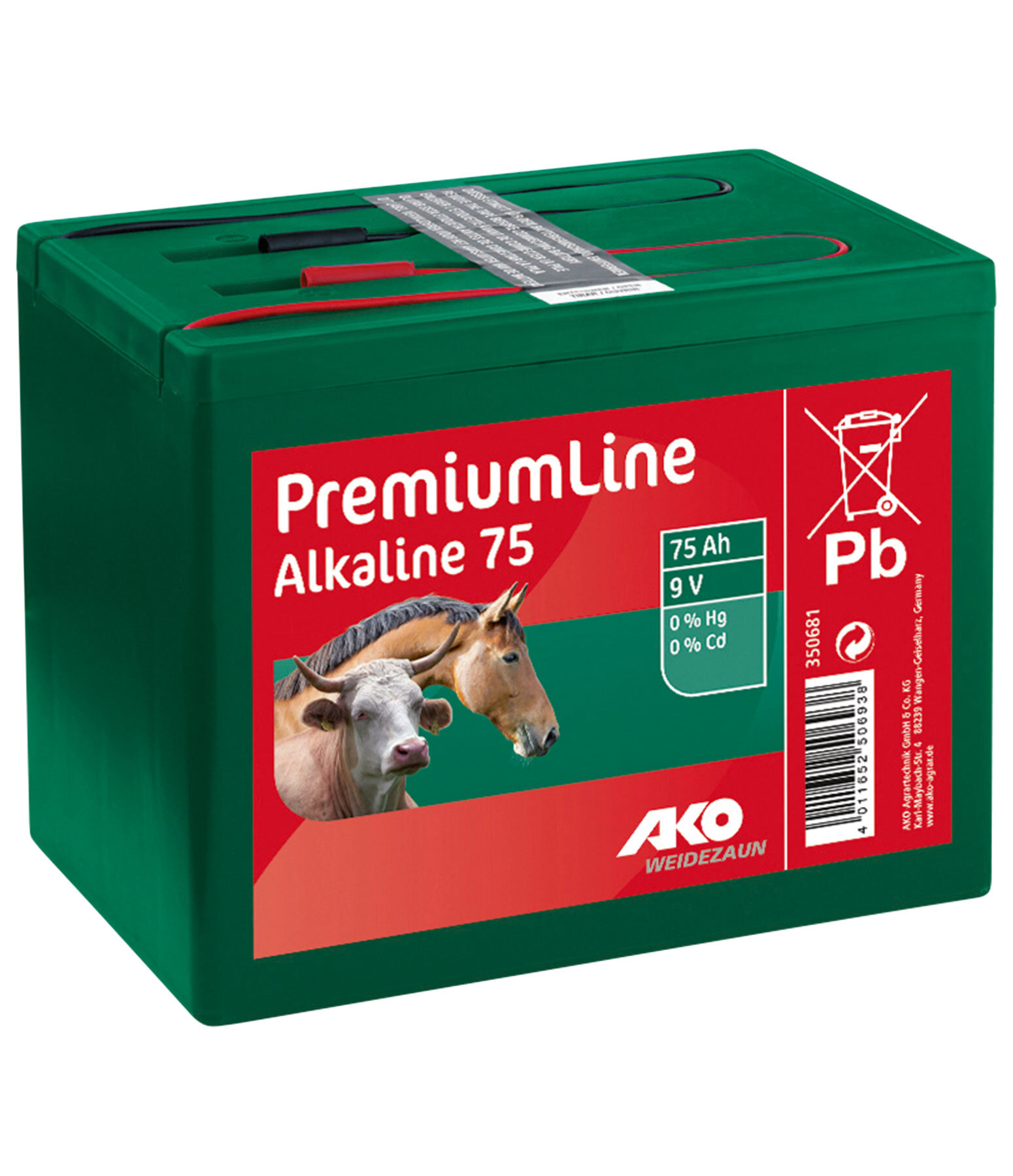 9 V alkalinebatterij 75 Ah