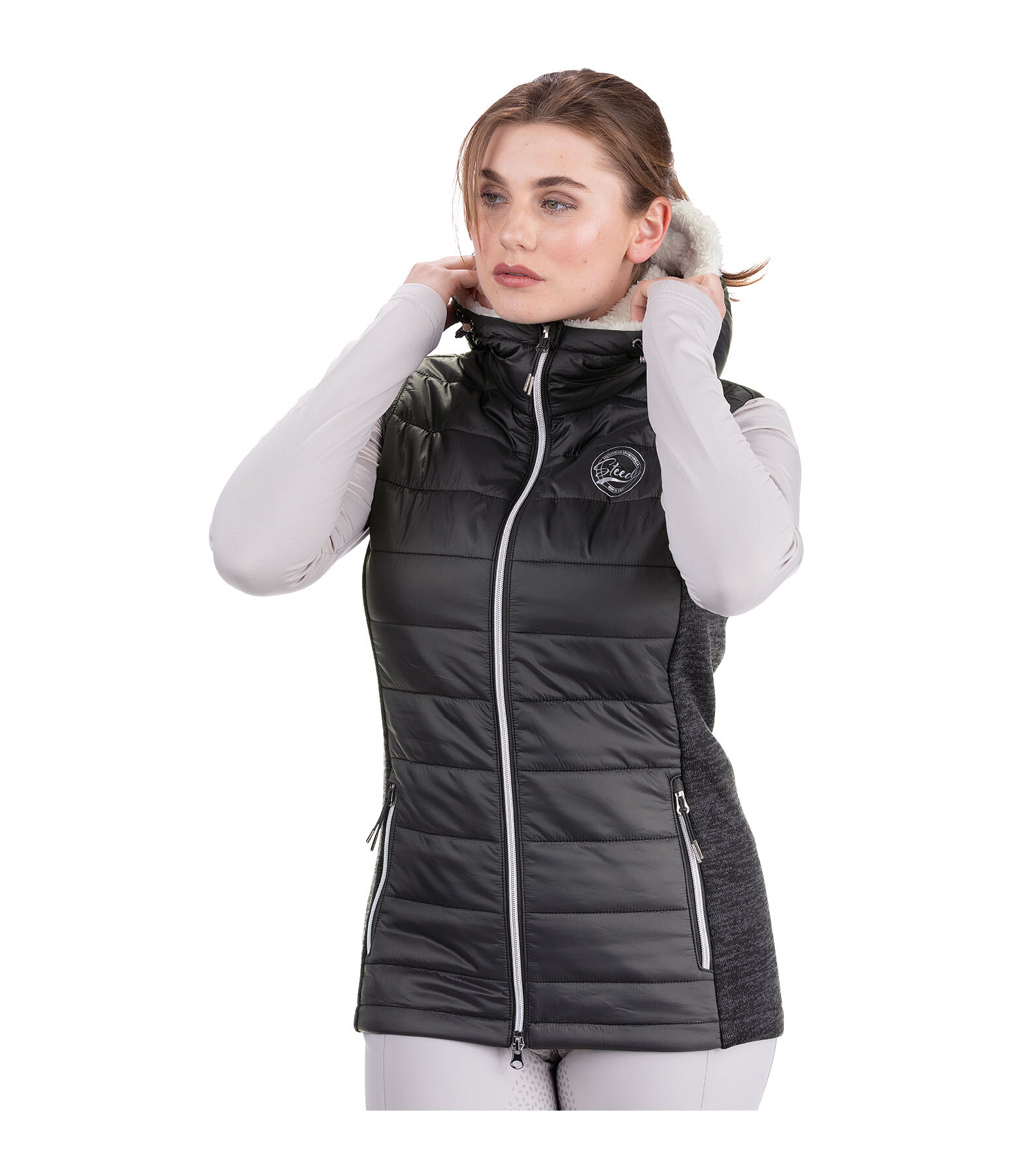 combi bodywarmer Liah met capuchon