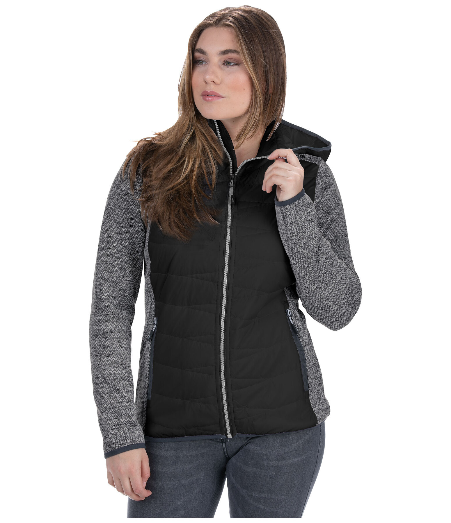 Downlook combi jas Joleen met capuchon