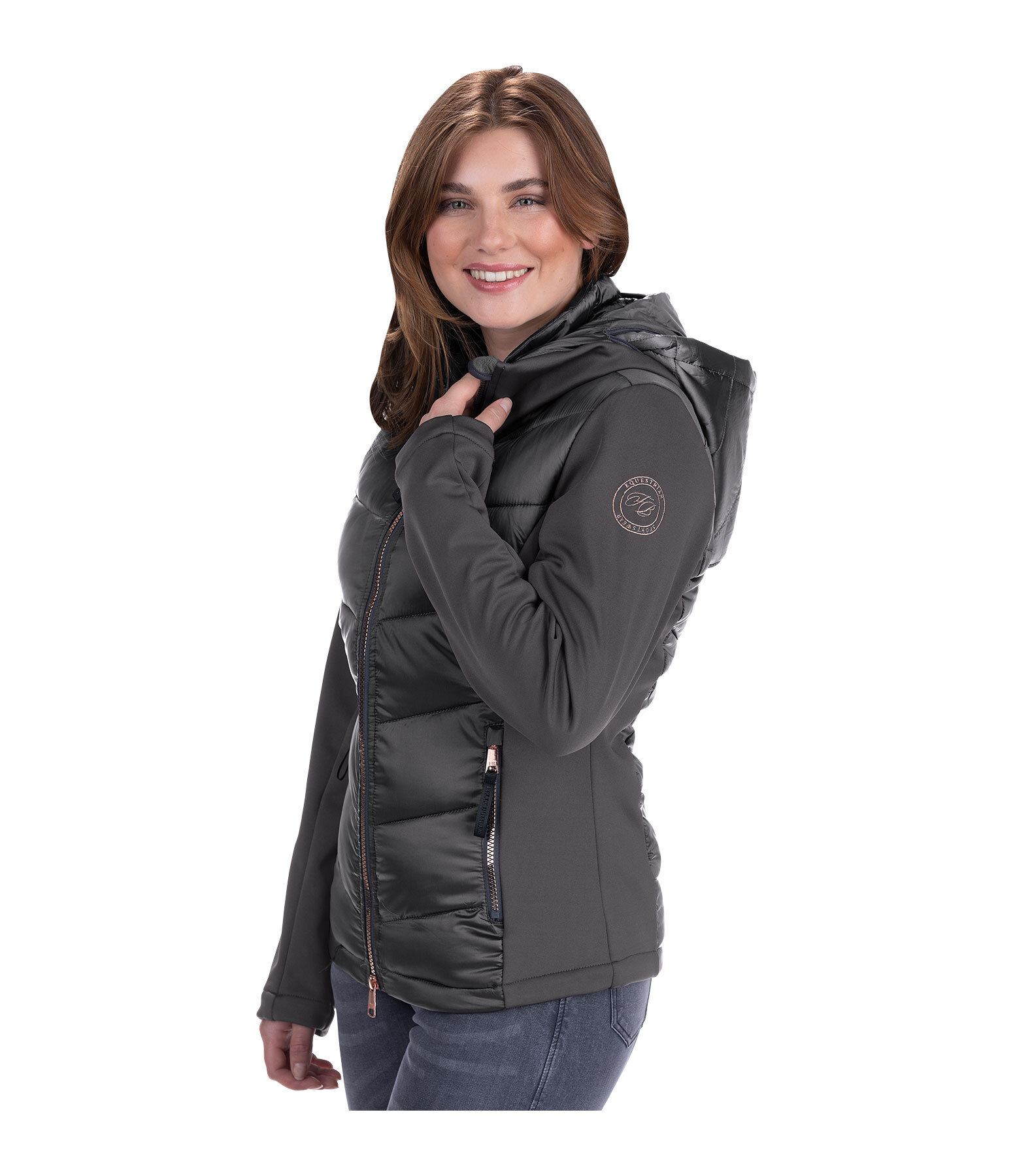 softshell combi jas Leonie met capuchon