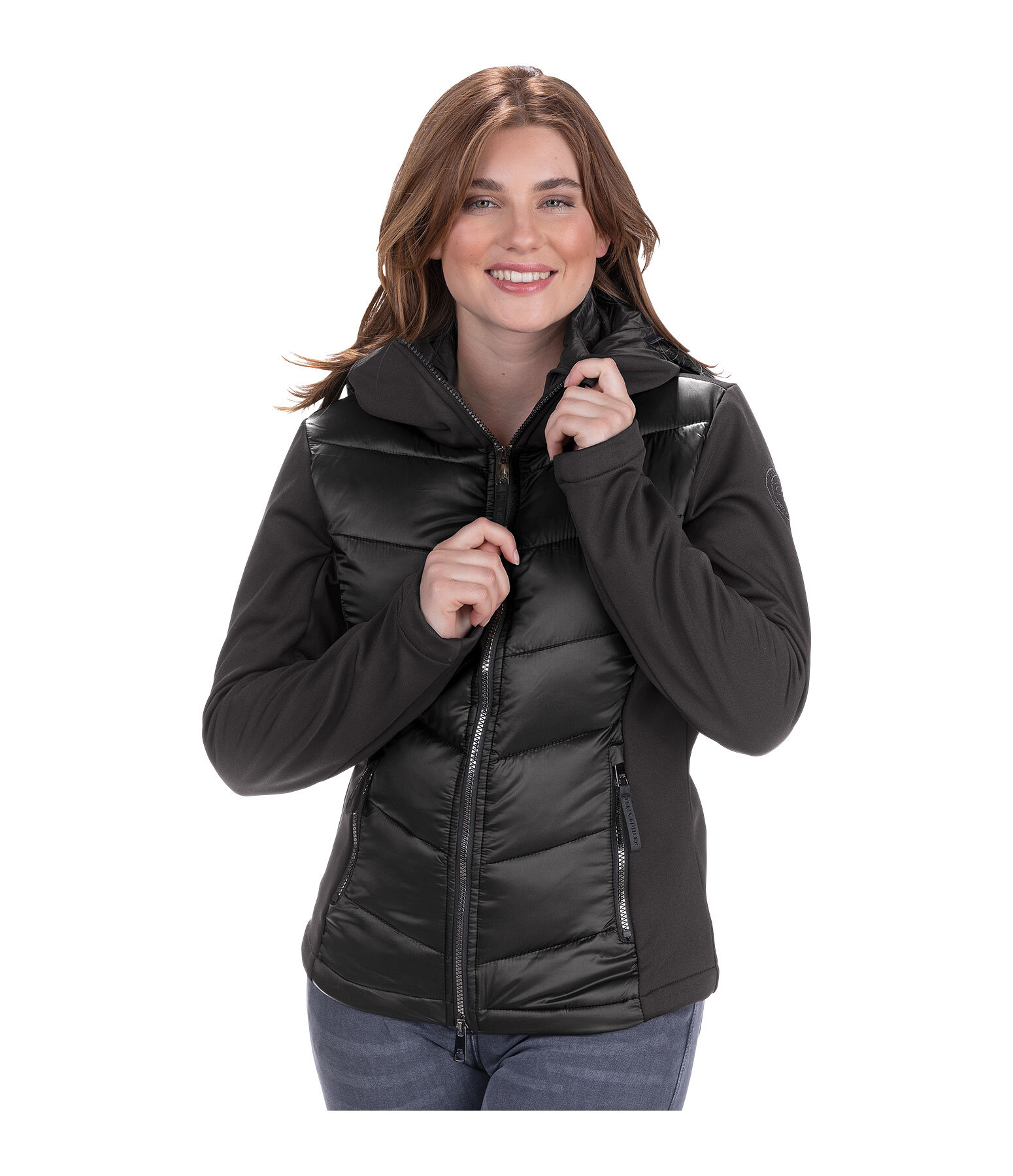 softshell combi jas Leonie met capuchon