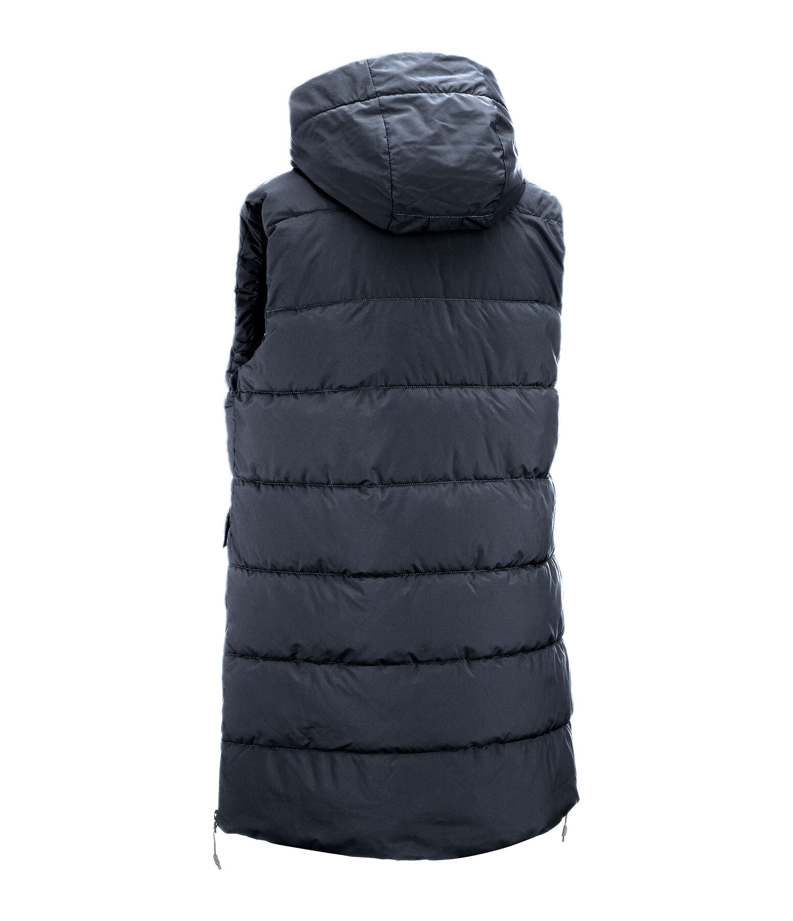 doorgestikte bodywarmer Akene met capuchon
