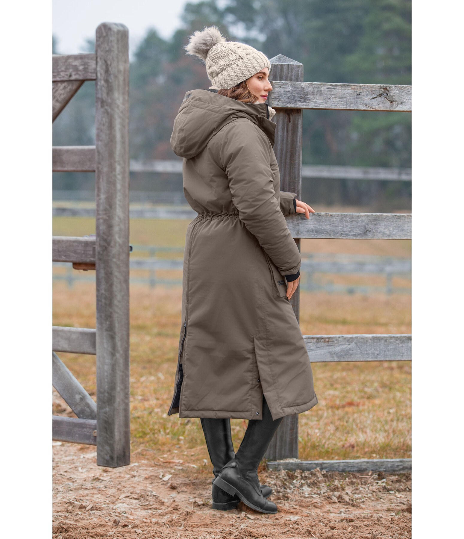 functionele lange parka Claudi met capuchon