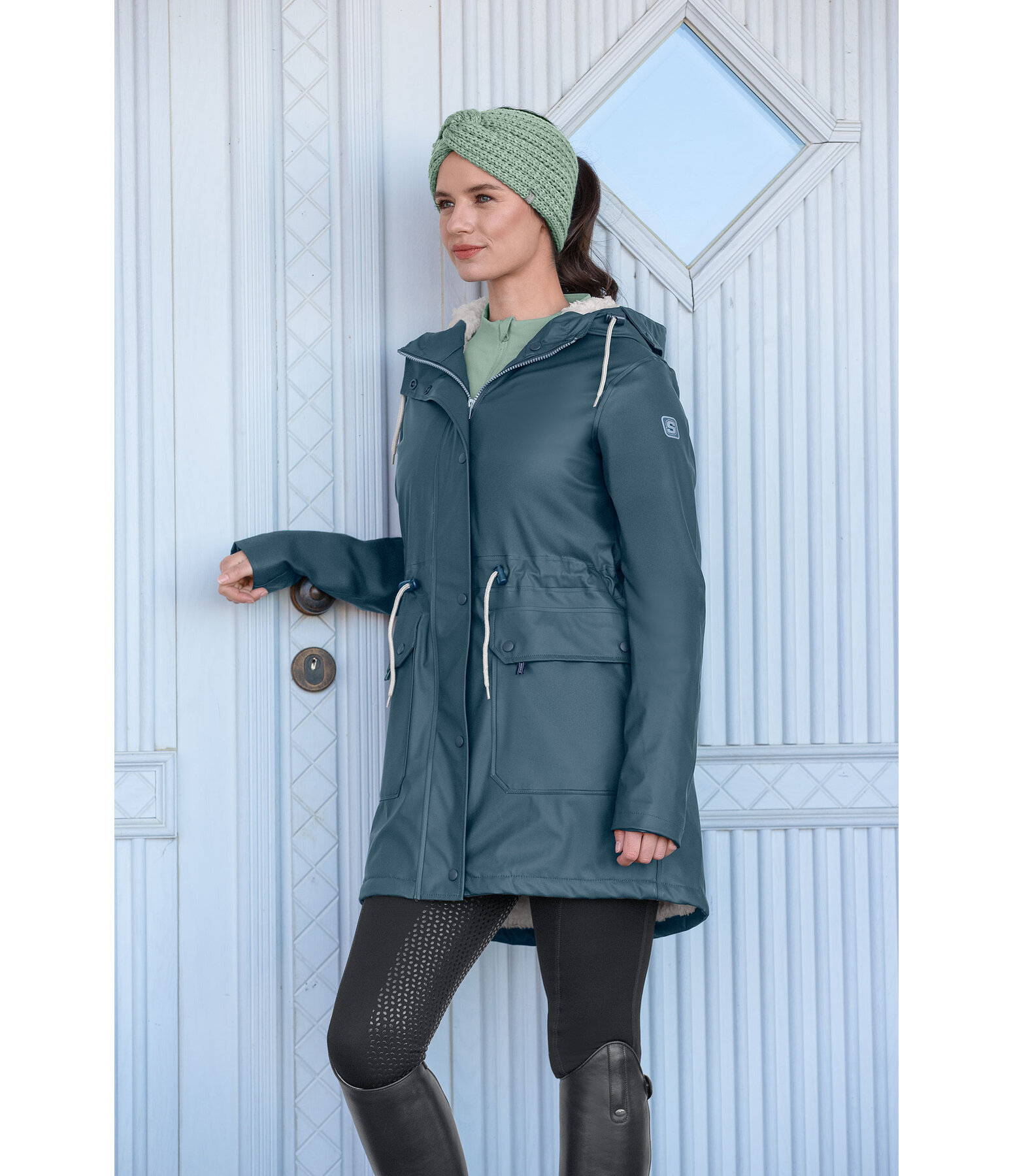 teddyfleece regenjas Stella II met capuchon
