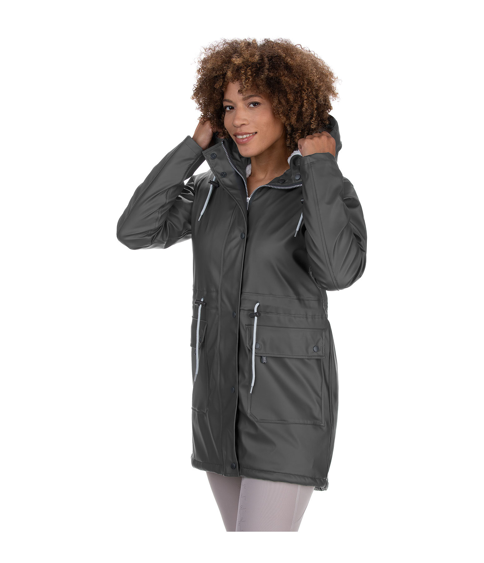 teddyfleece regenjas Stella II met capuchon