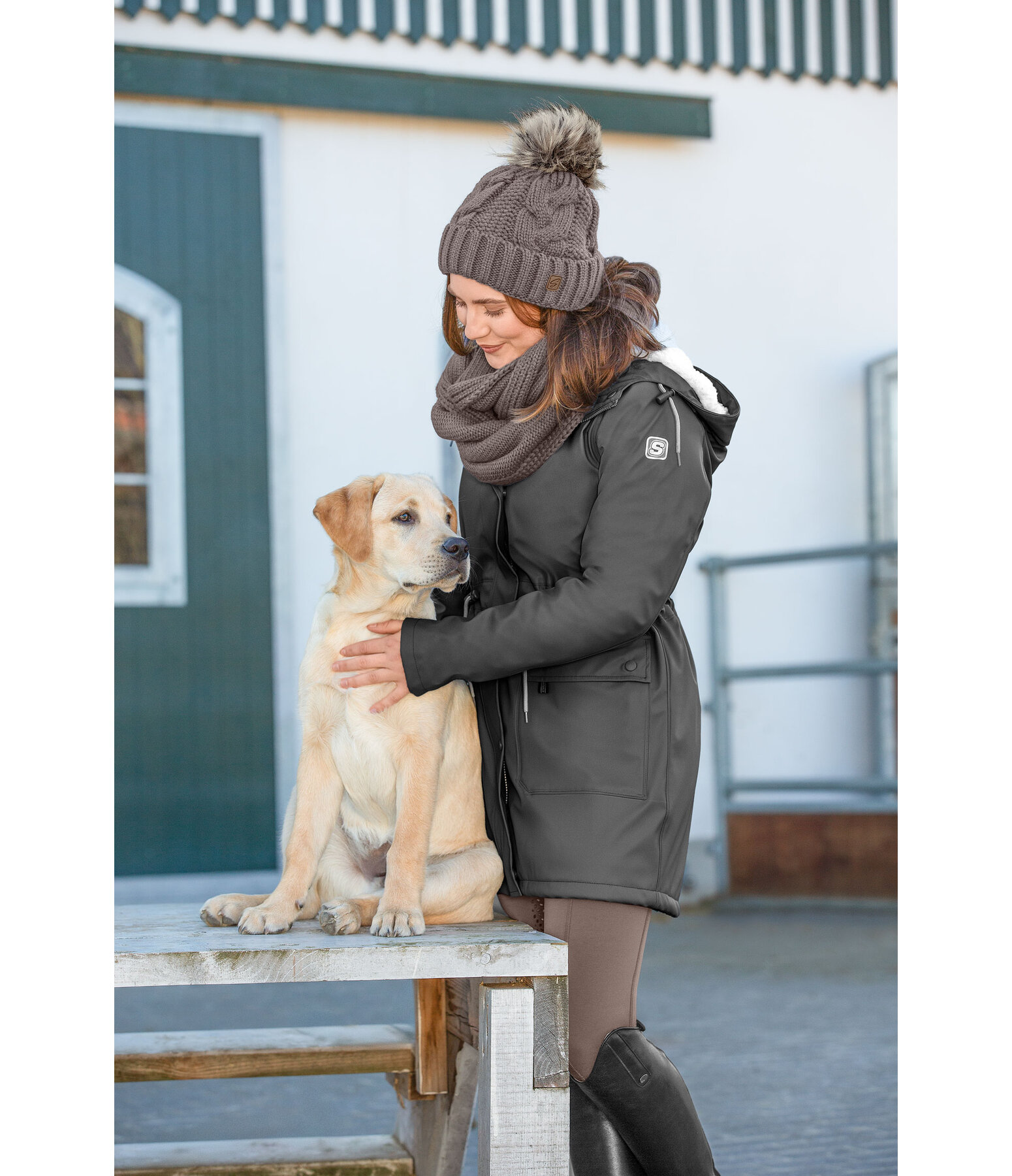 teddyfleece regenjas Stella II met capuchon