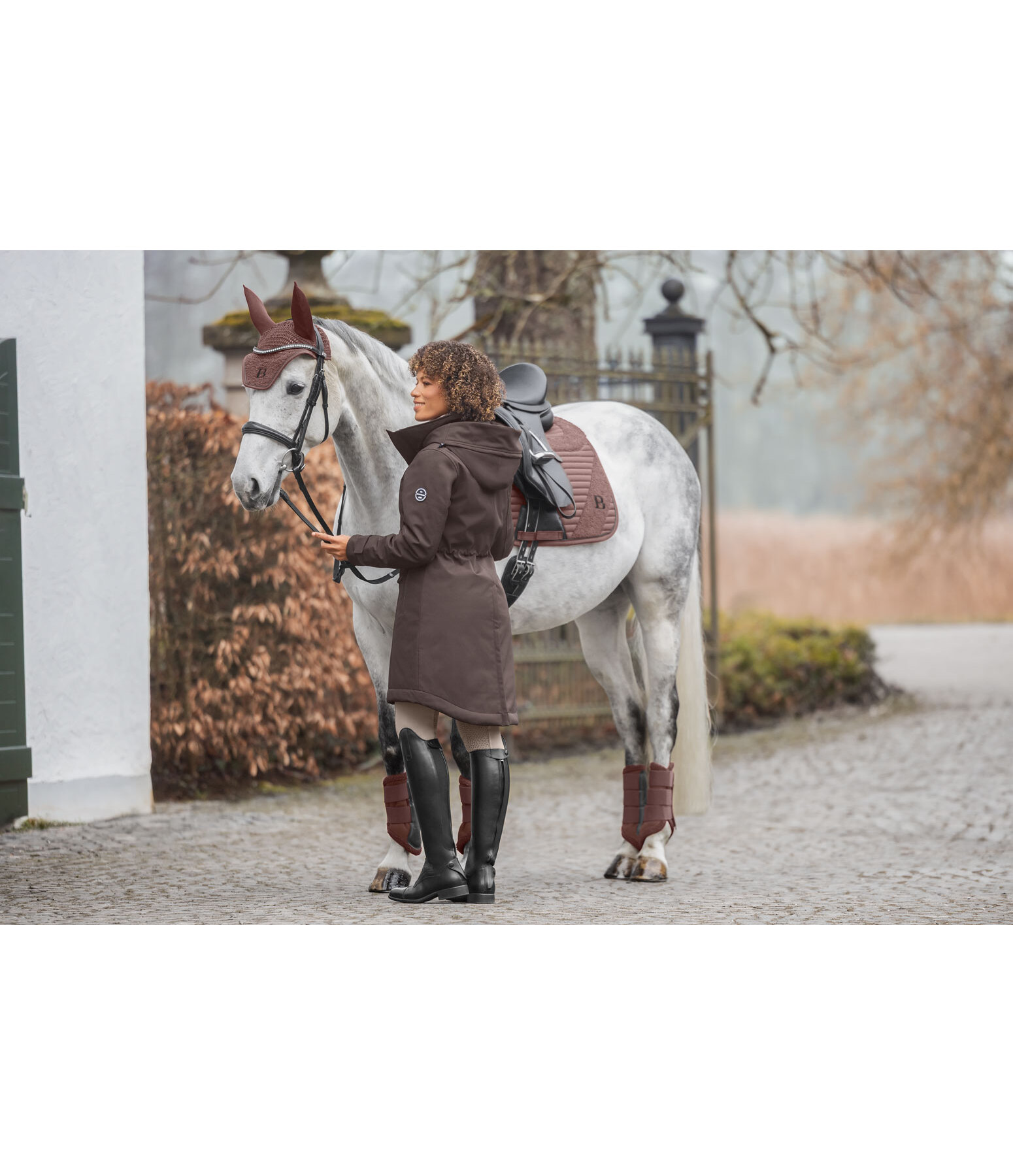 softshell rij-jas Aurelie met capuchon