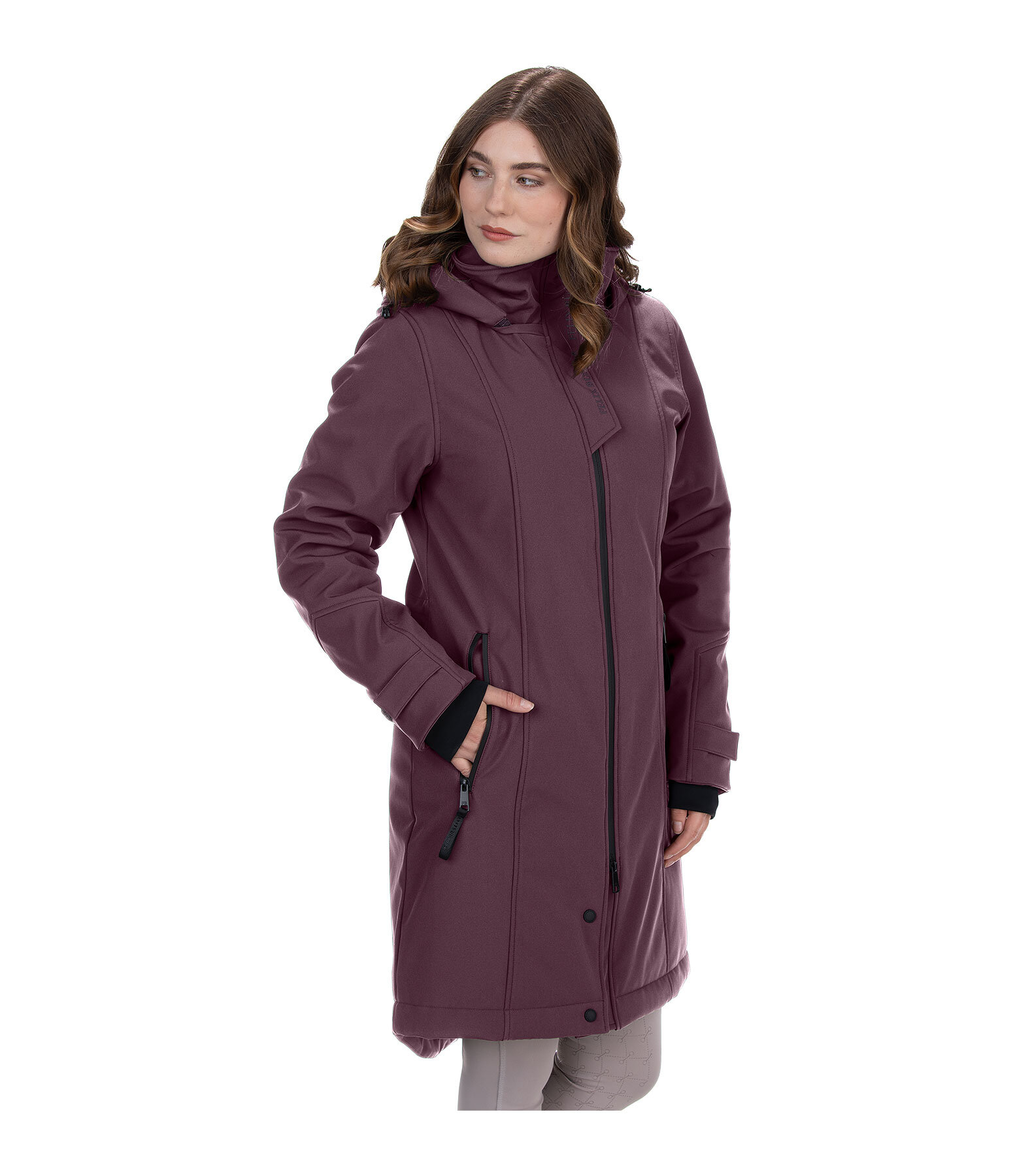 softshell rij-jas Aurelie met capuchon
