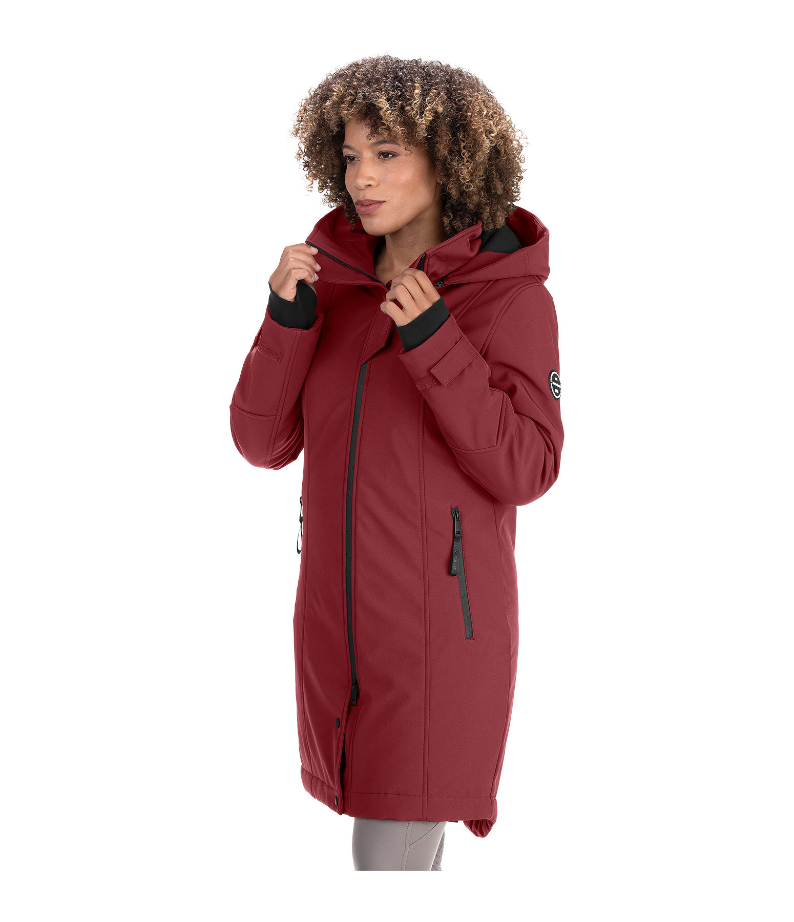 softshell rij-jas Aurelie met capuchon
