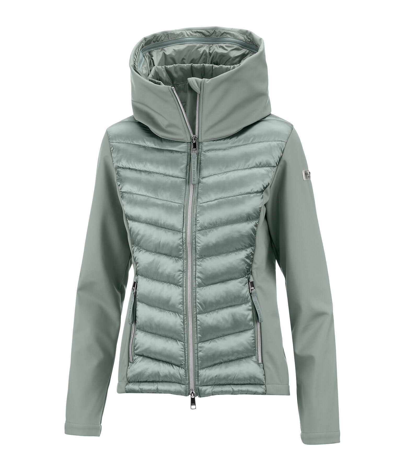 softshell combi rij-jas Cora met capuchon
