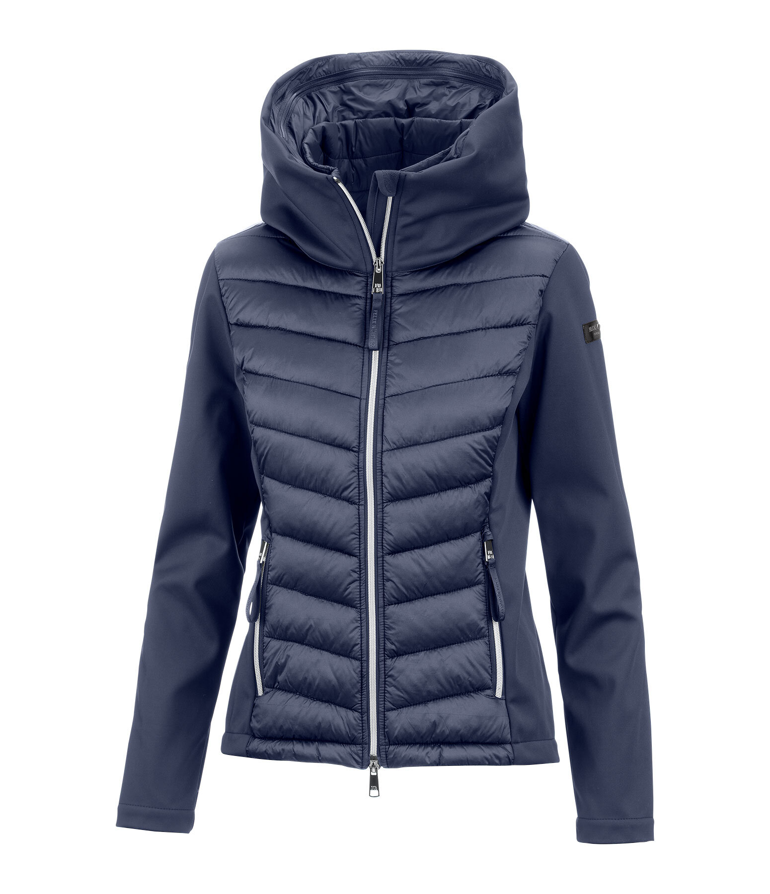 softshell combi rij-jas Cora met capuchon