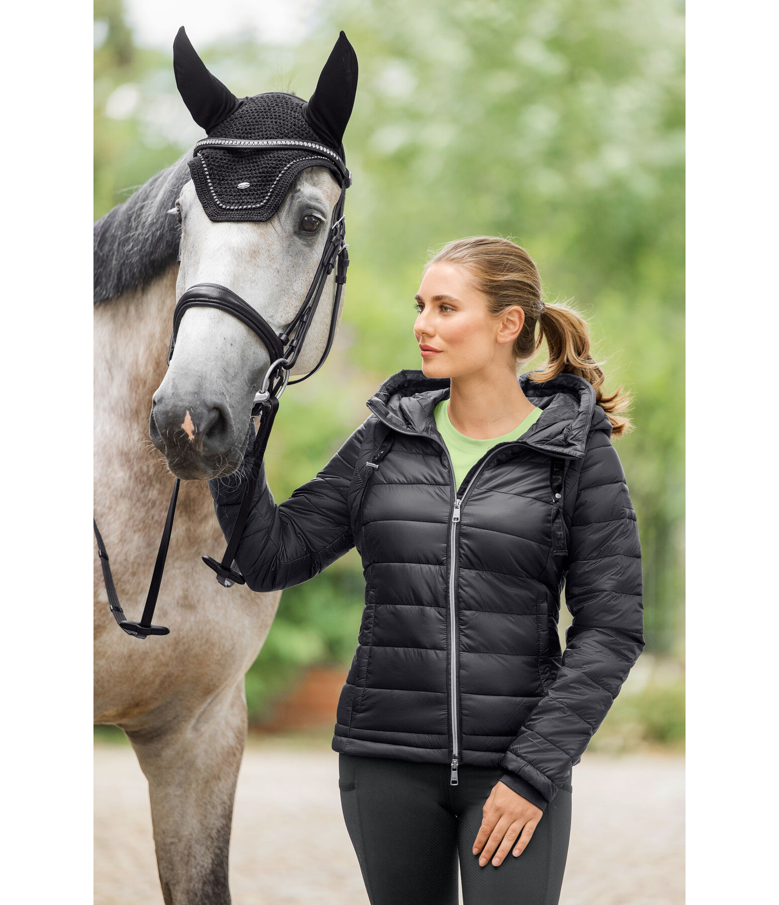 2 in 1 gewatteerde jas Cecile met capuchon