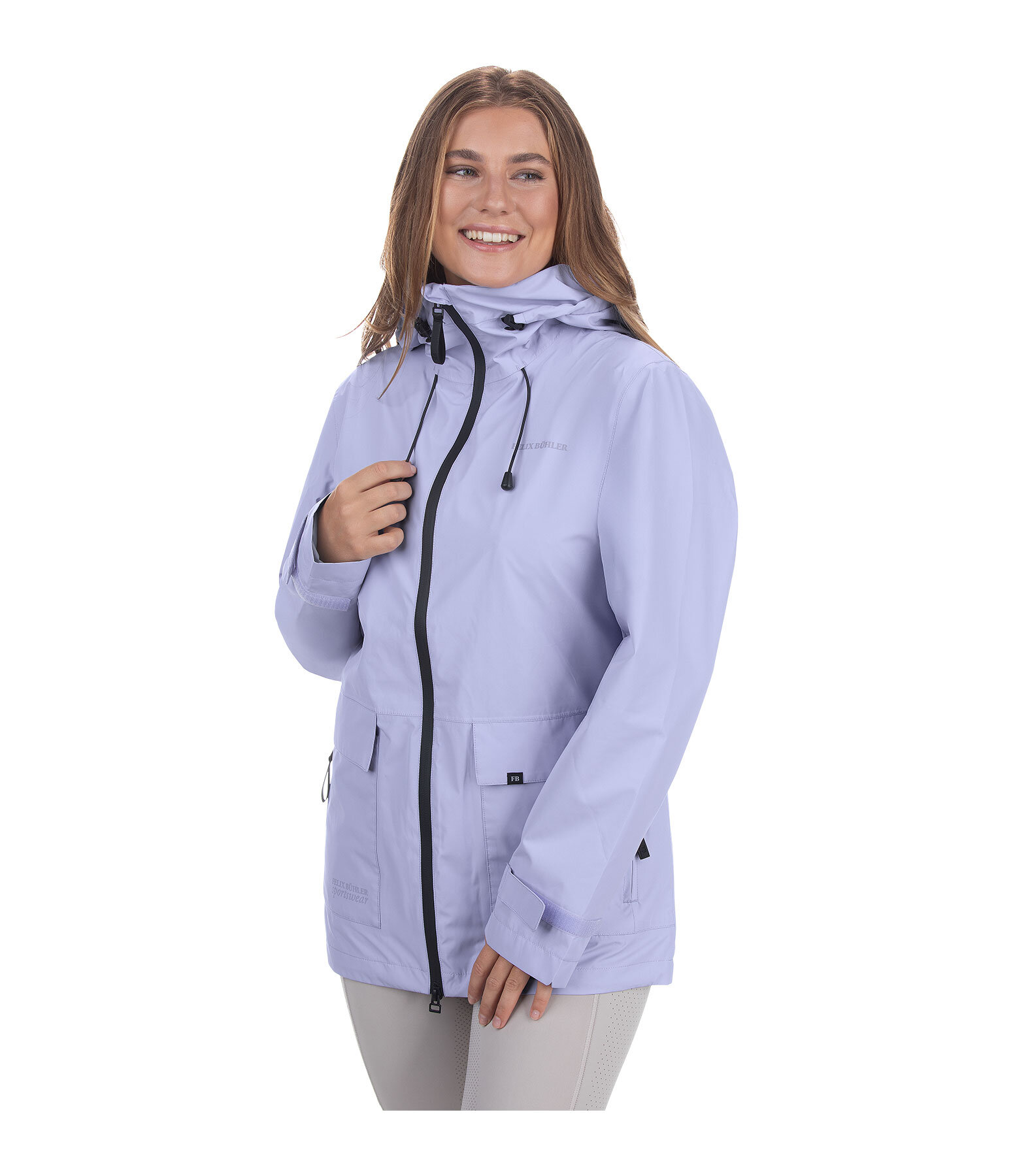 functionele jas Ninon met capuchon