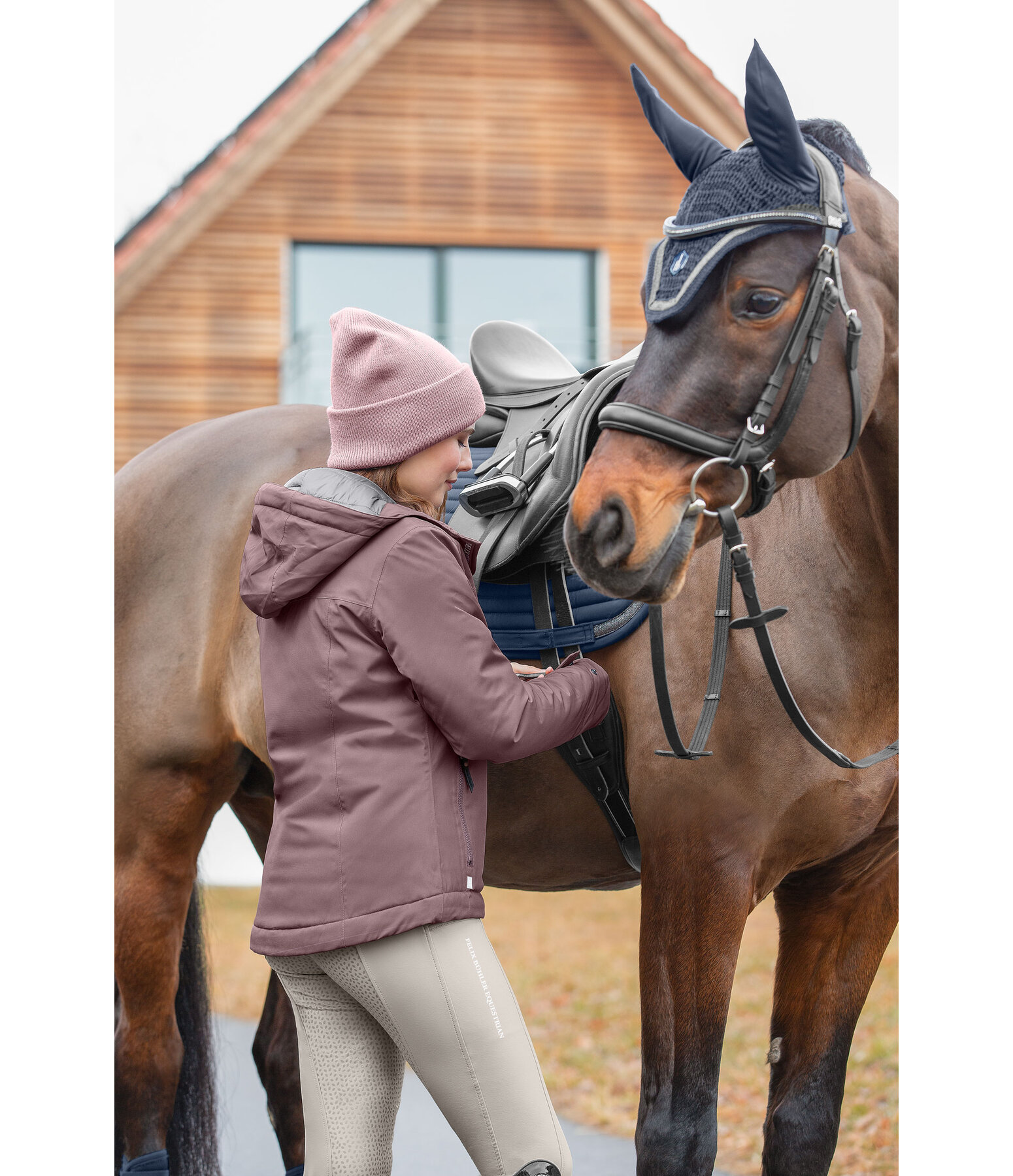 functionele rij-jas Emelie met capuchon