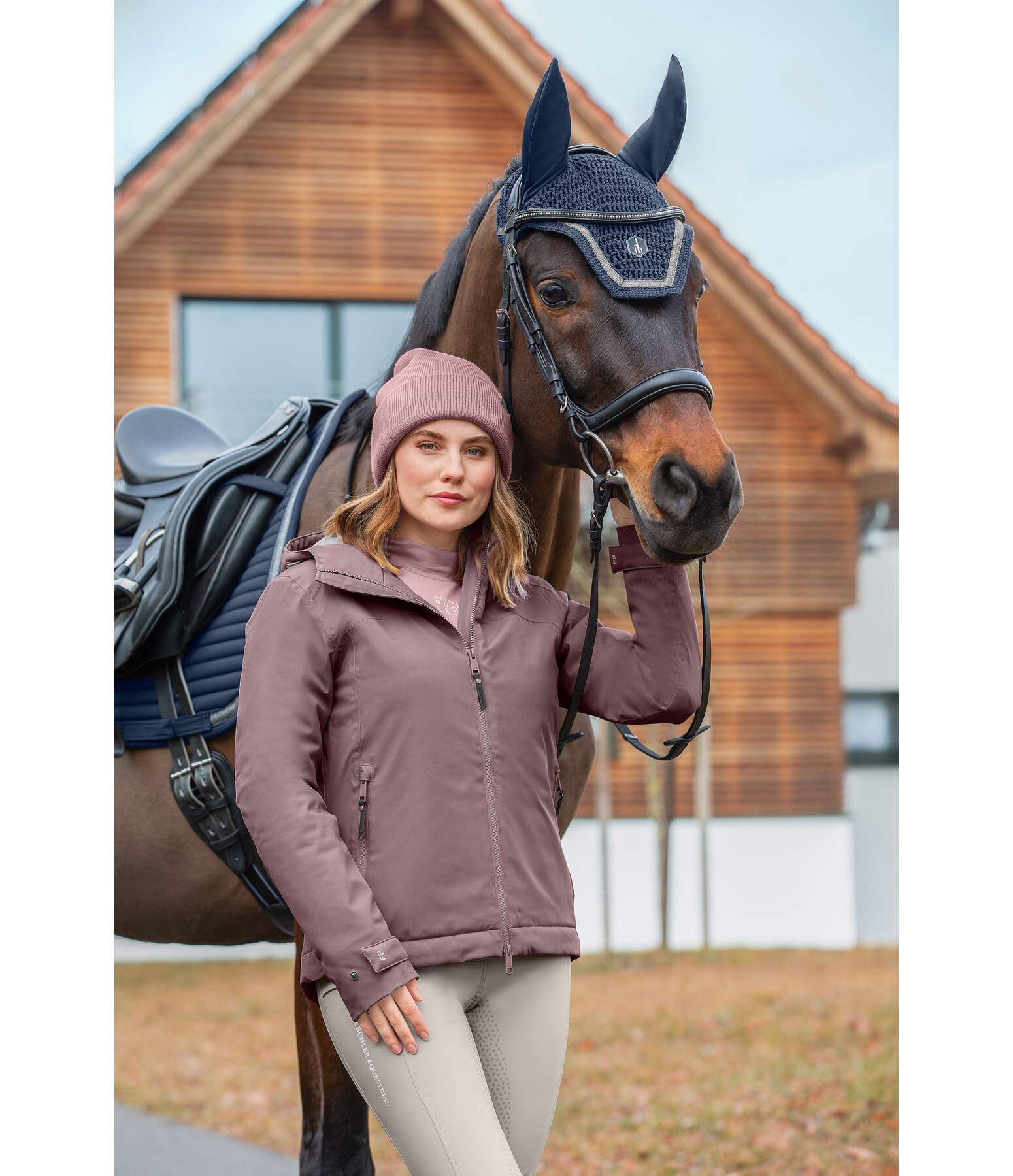 functionele rij-jas Emelie met capuchon