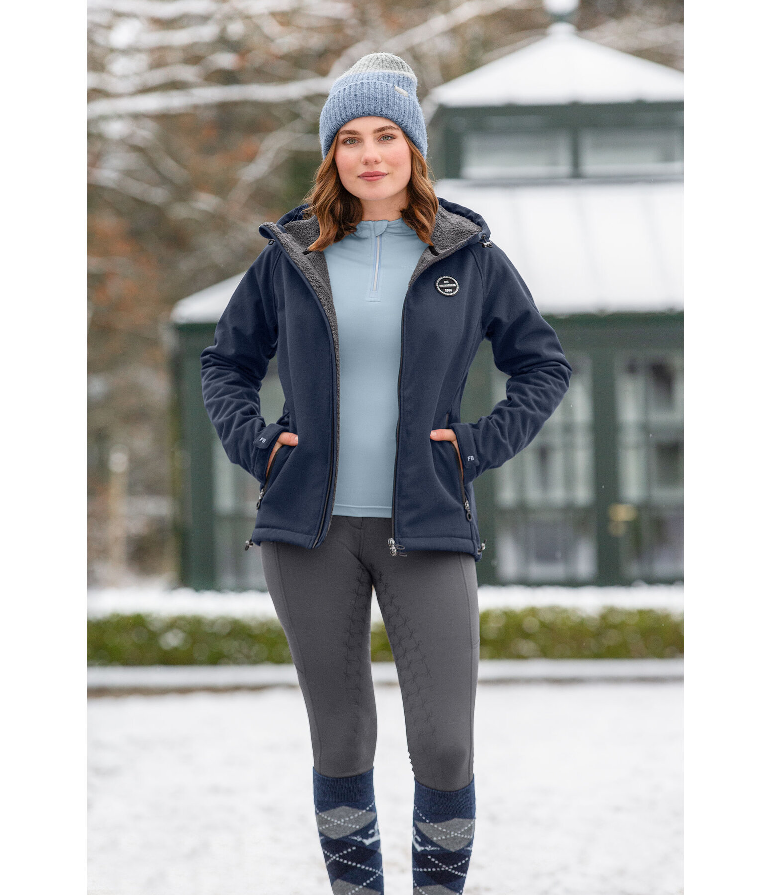 softshell rij-jas Lara II met capuchon