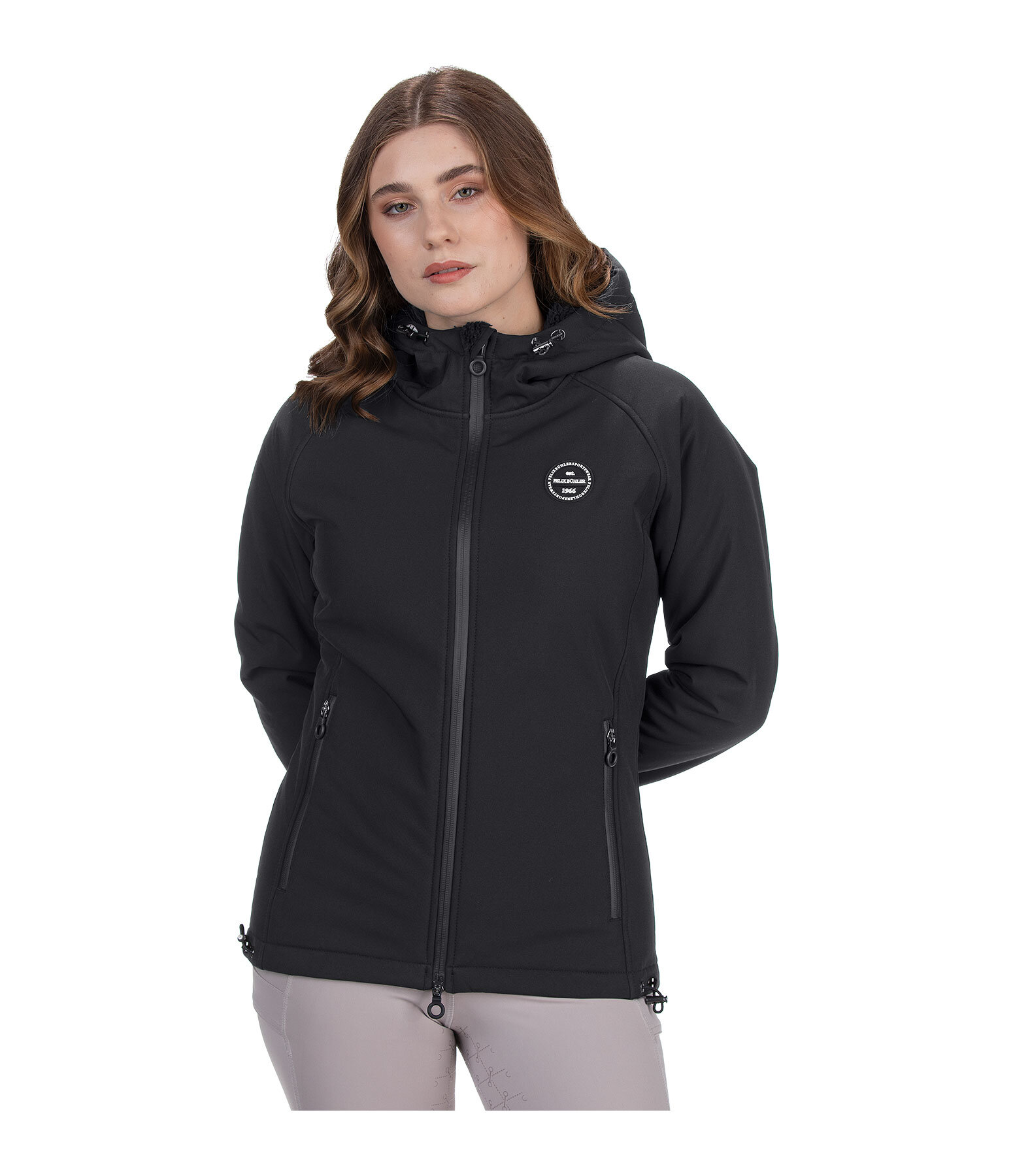 softshell rij-jas Lara II met capuchon