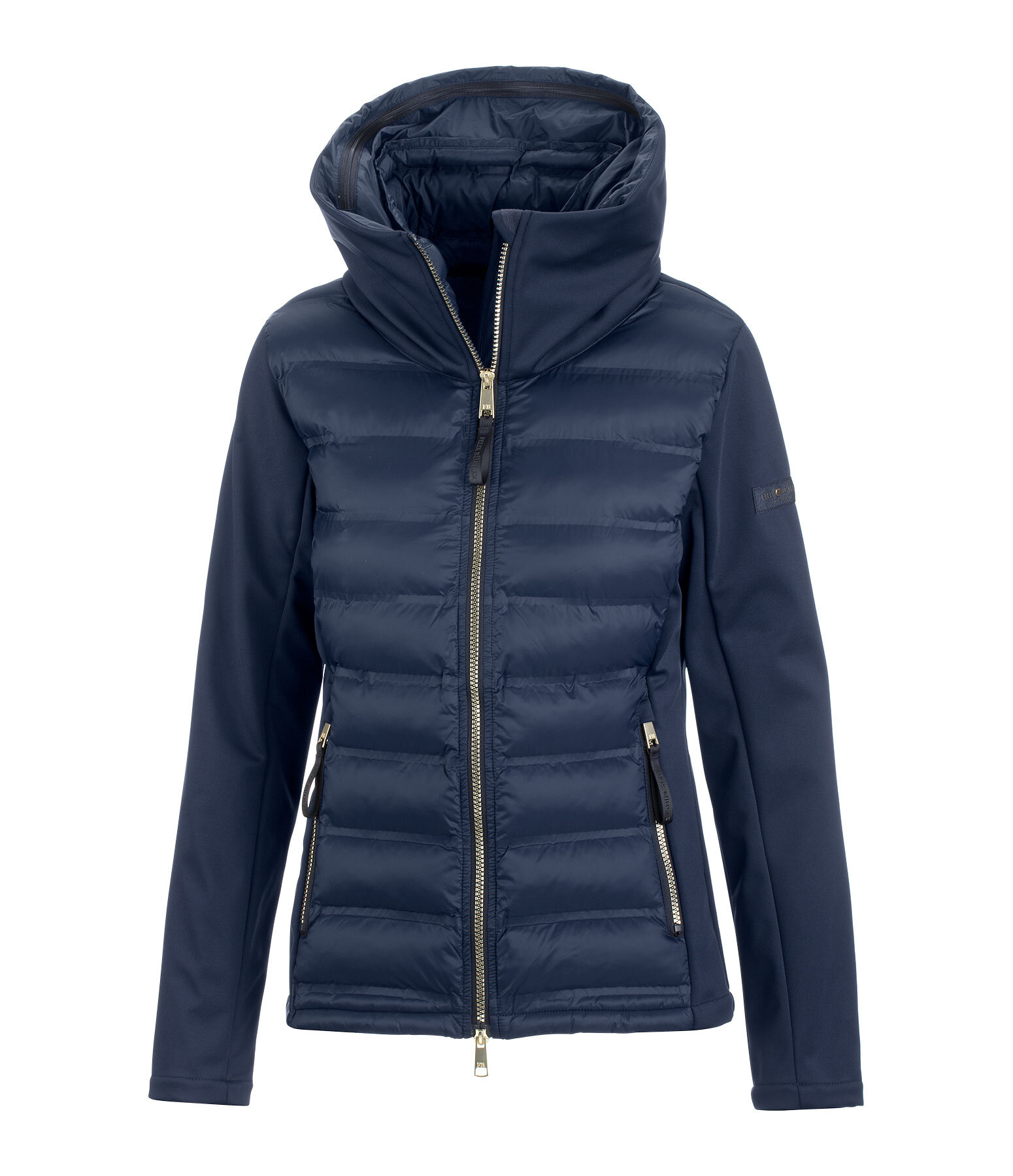 softshell combi rij-jas Celina met capuchon