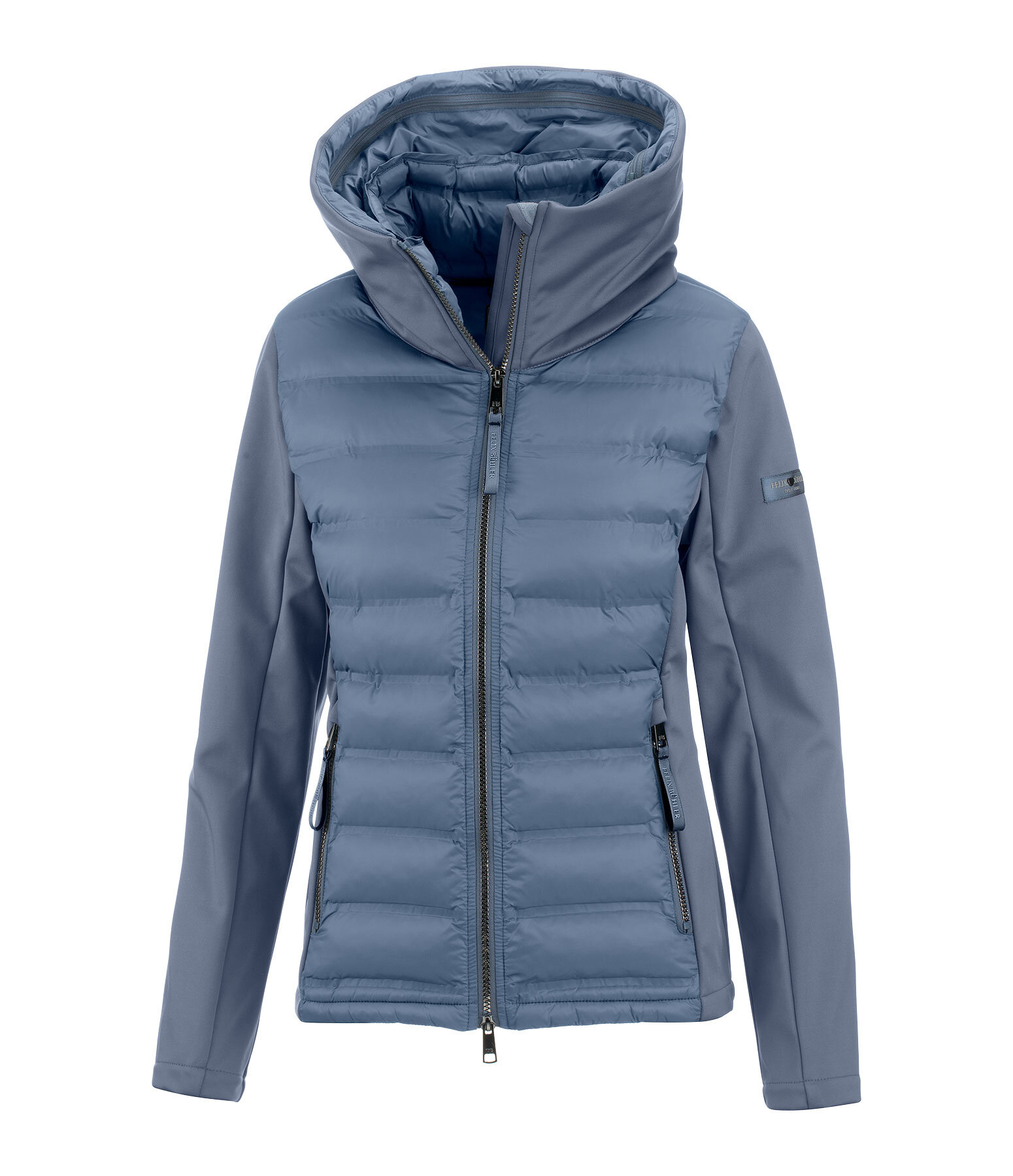 softshell combi rij-jas Celina met capuchon