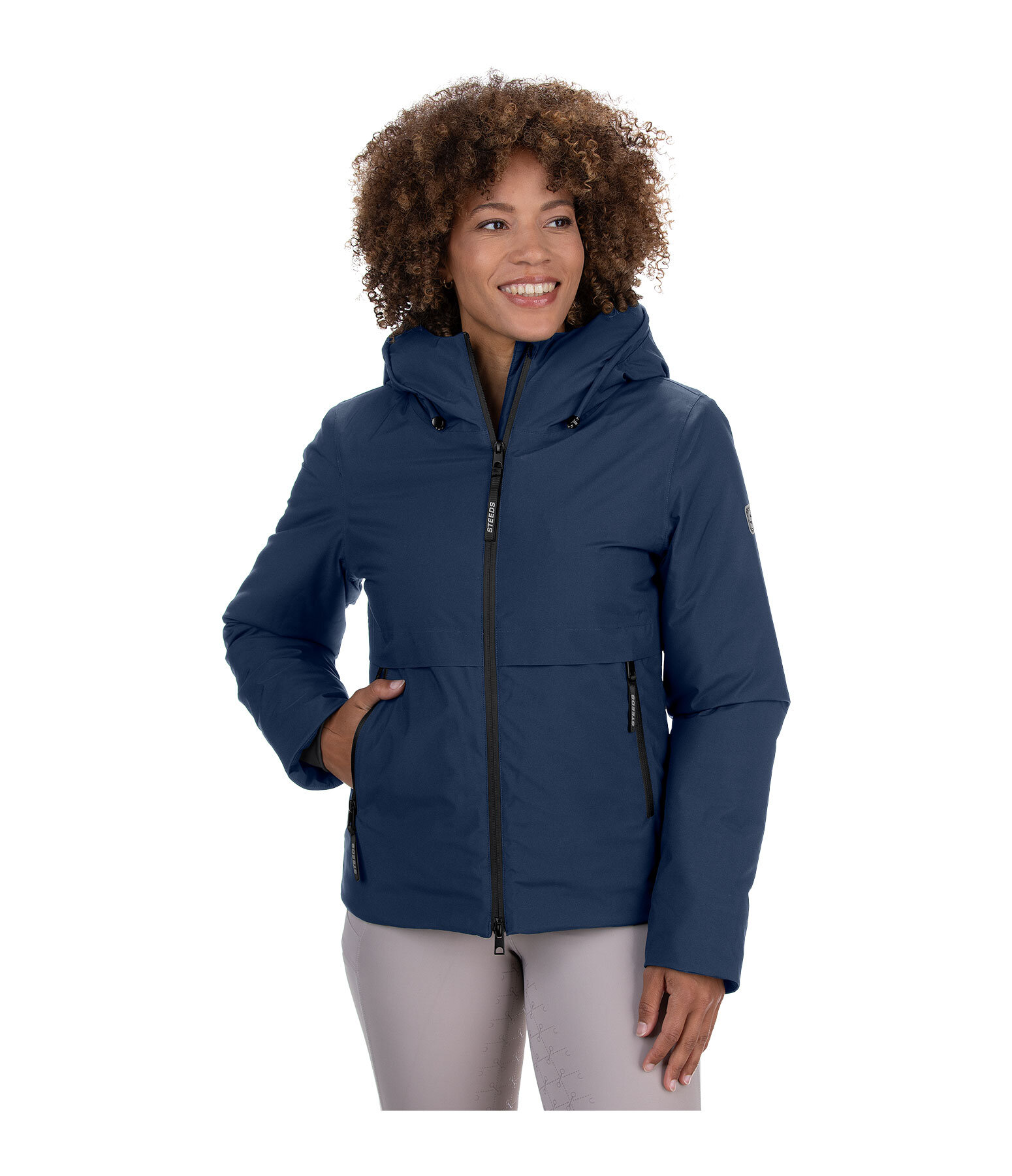 functionele jas Firielle met capuchon