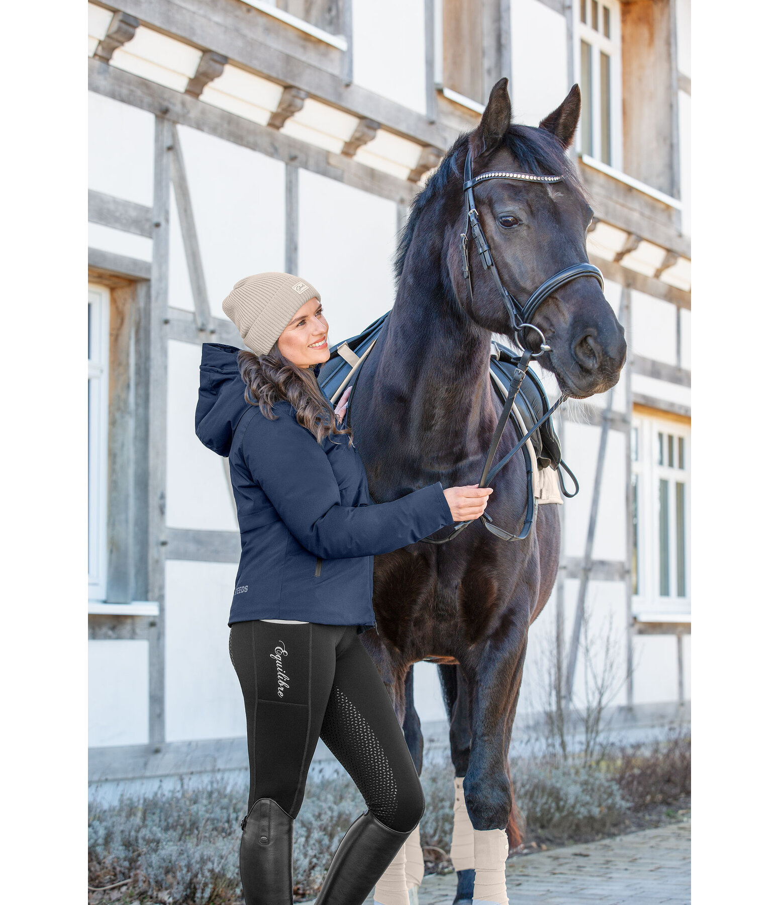functionele jas Firielle met capuchon