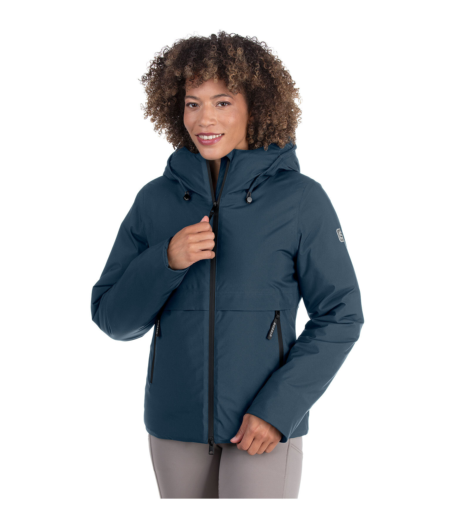 functionele jas Firielle met capuchon