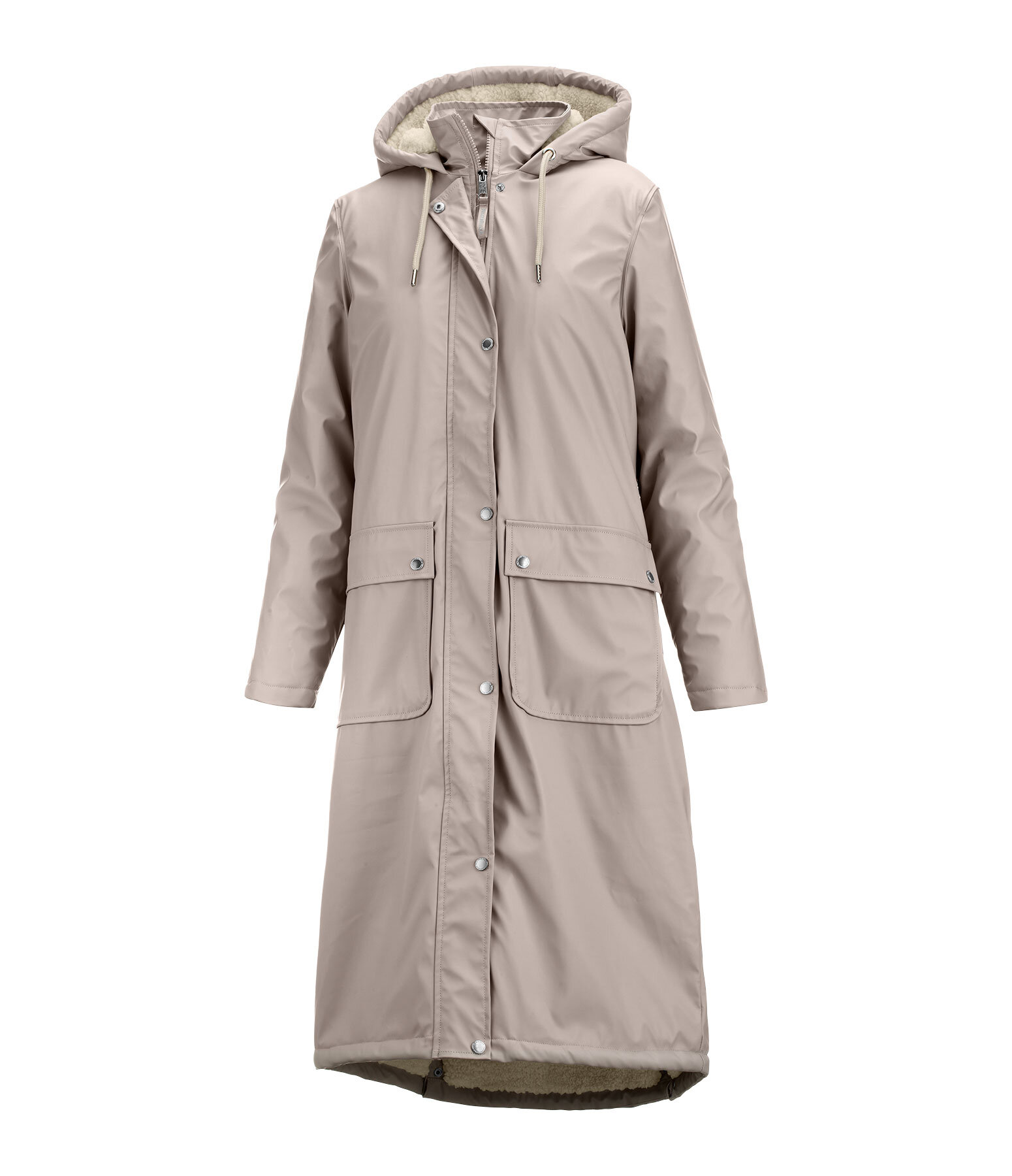 teddy regenmantel Paris long met capuchon