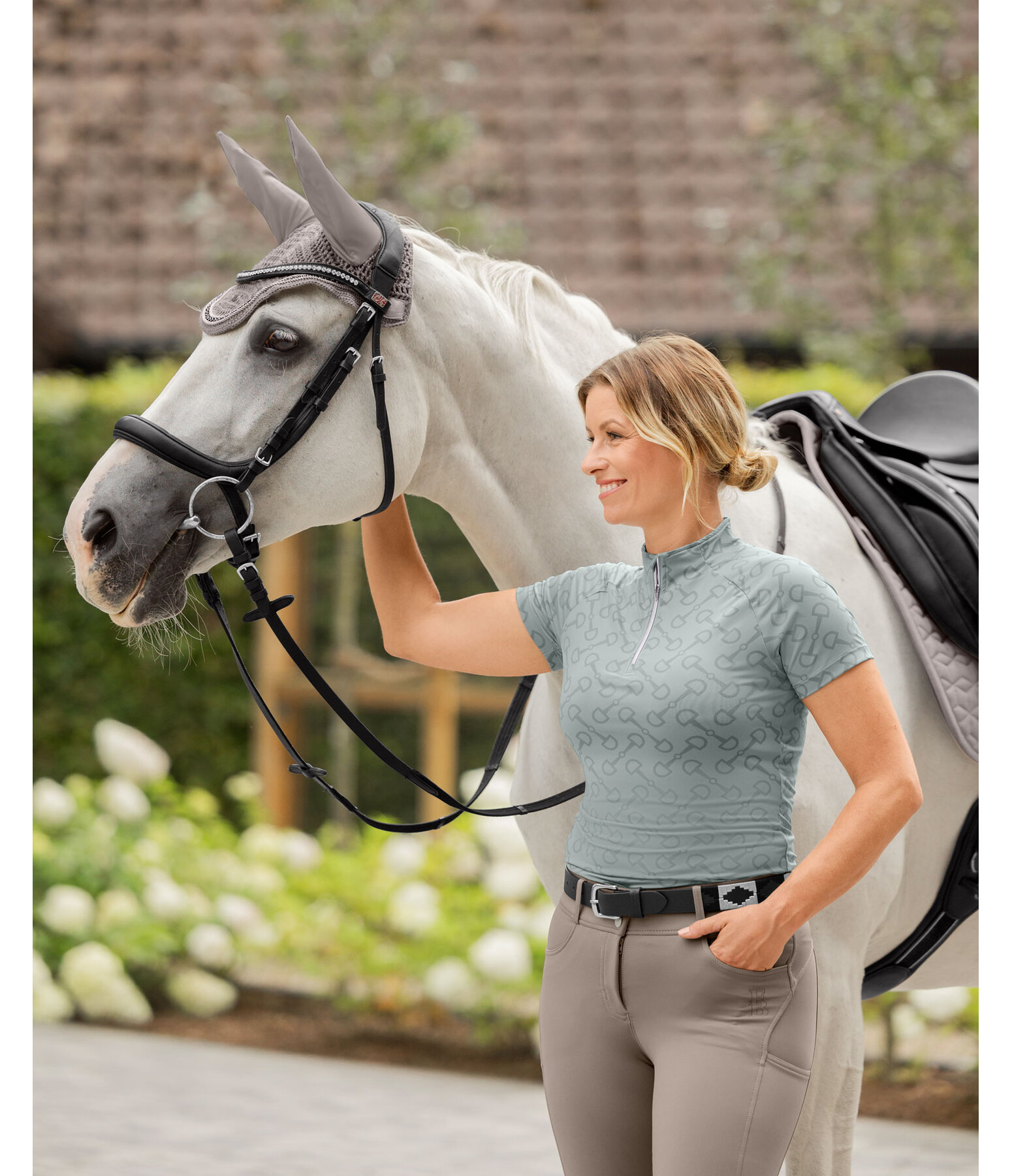 functioneel shirt met ritssluiting Clea