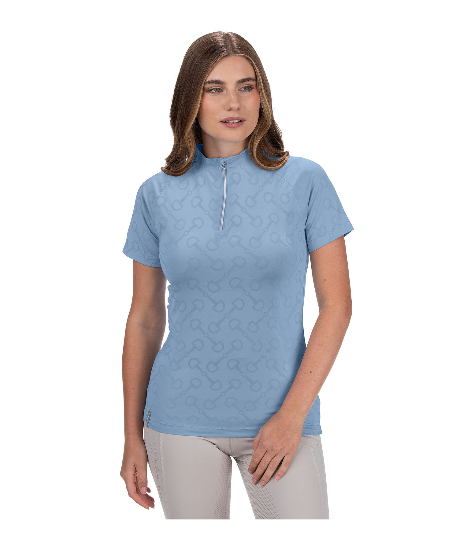 functioneel shirt met ritssluiting Clea