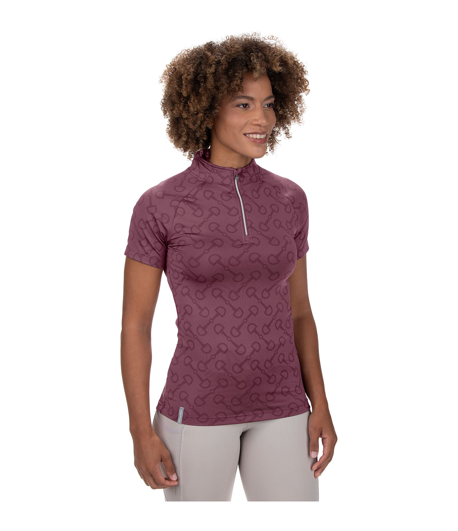 functioneel shirt met ritssluiting Clea