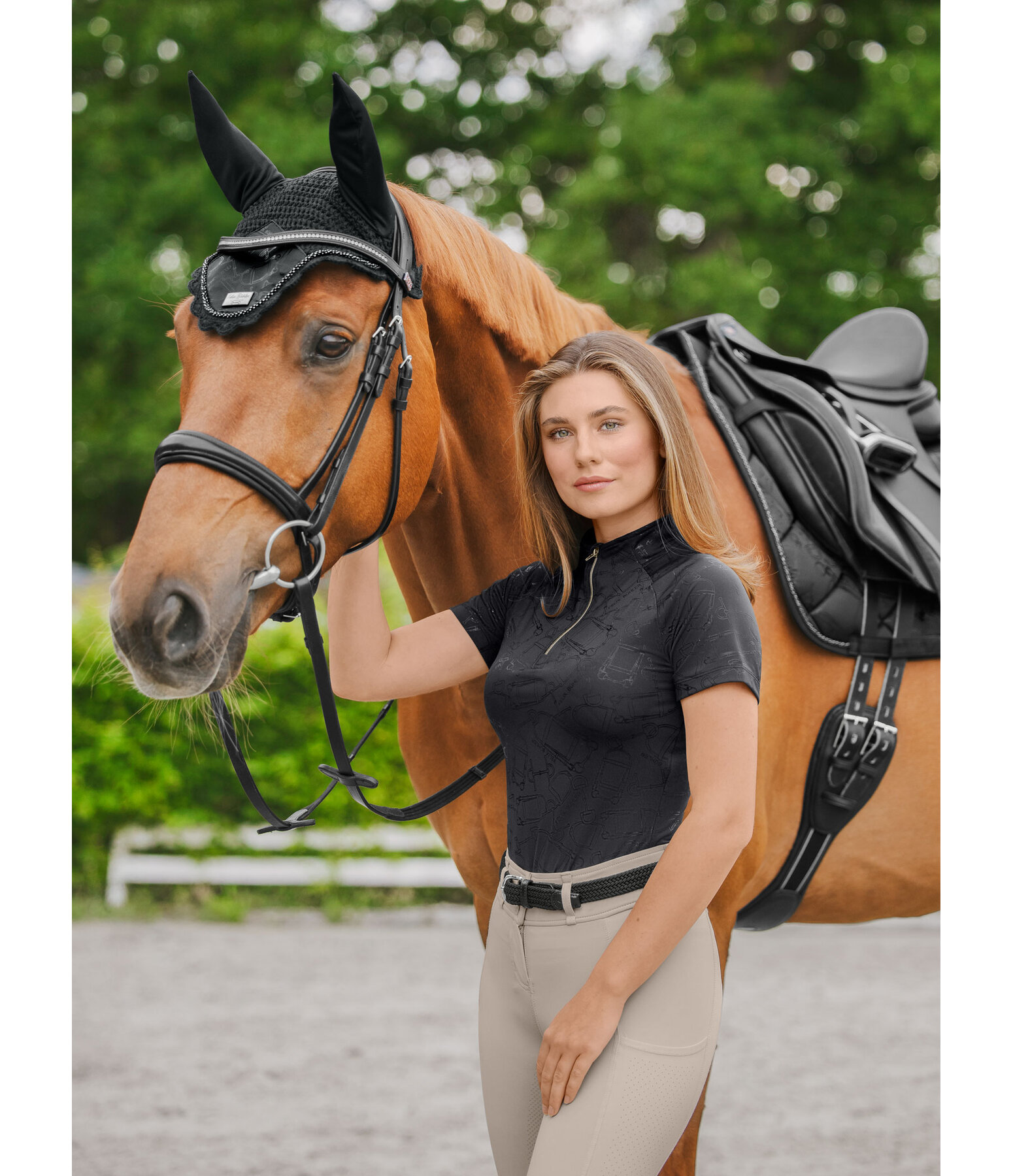 functioneel shirt met ritssluiting Amber