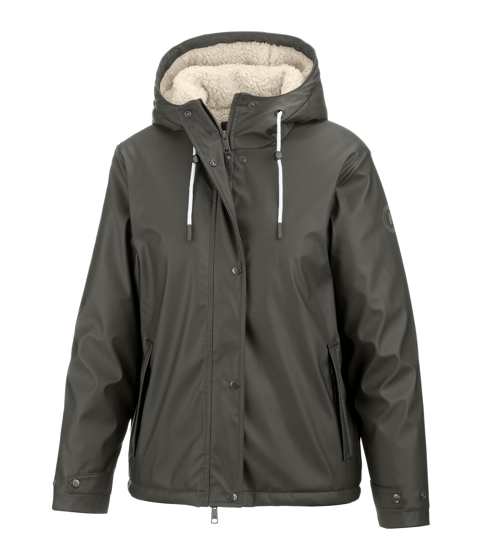 teddyfleece regenjas Nella met capuchon