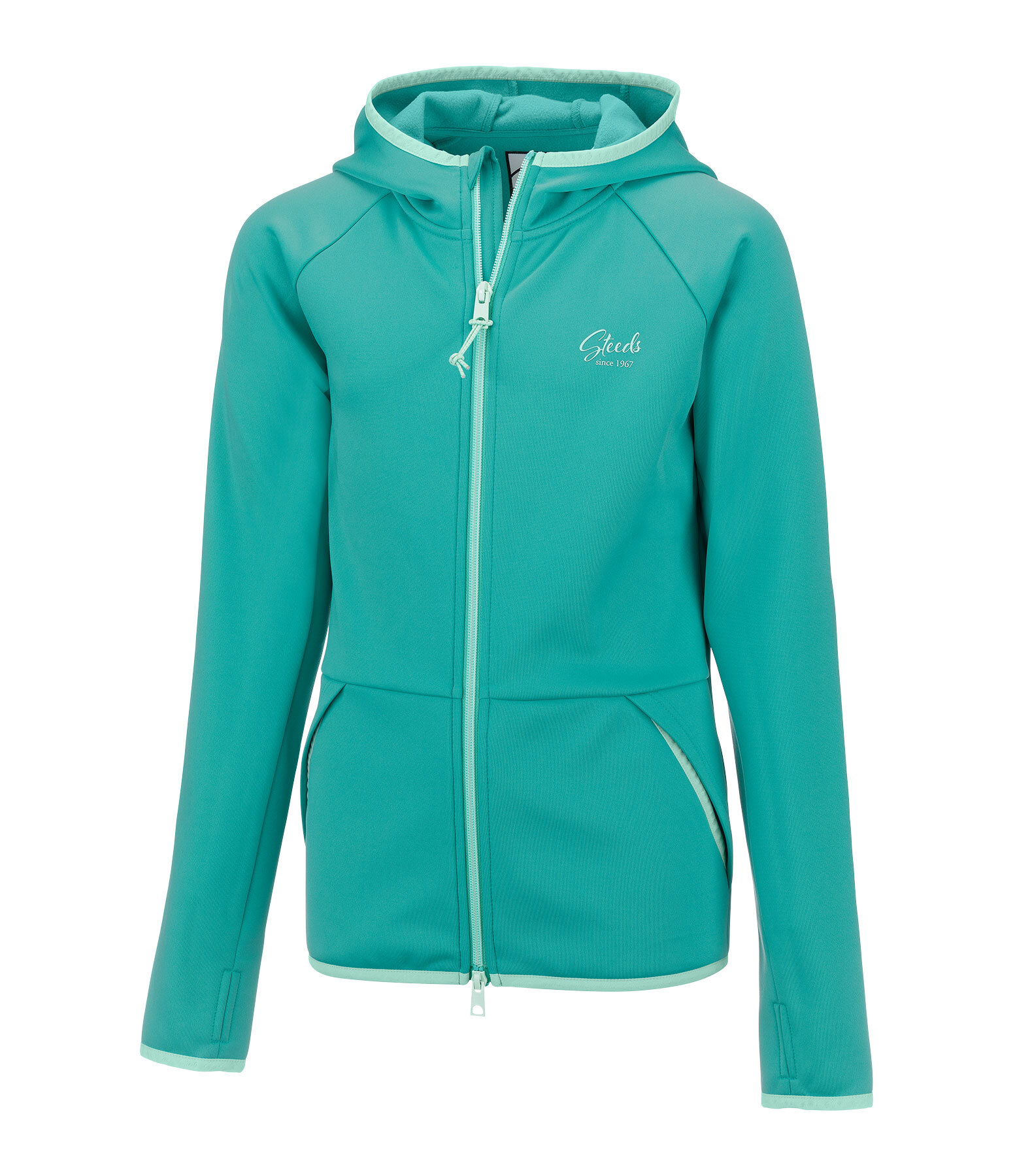 kids power-stretchjas Lene met capuchon