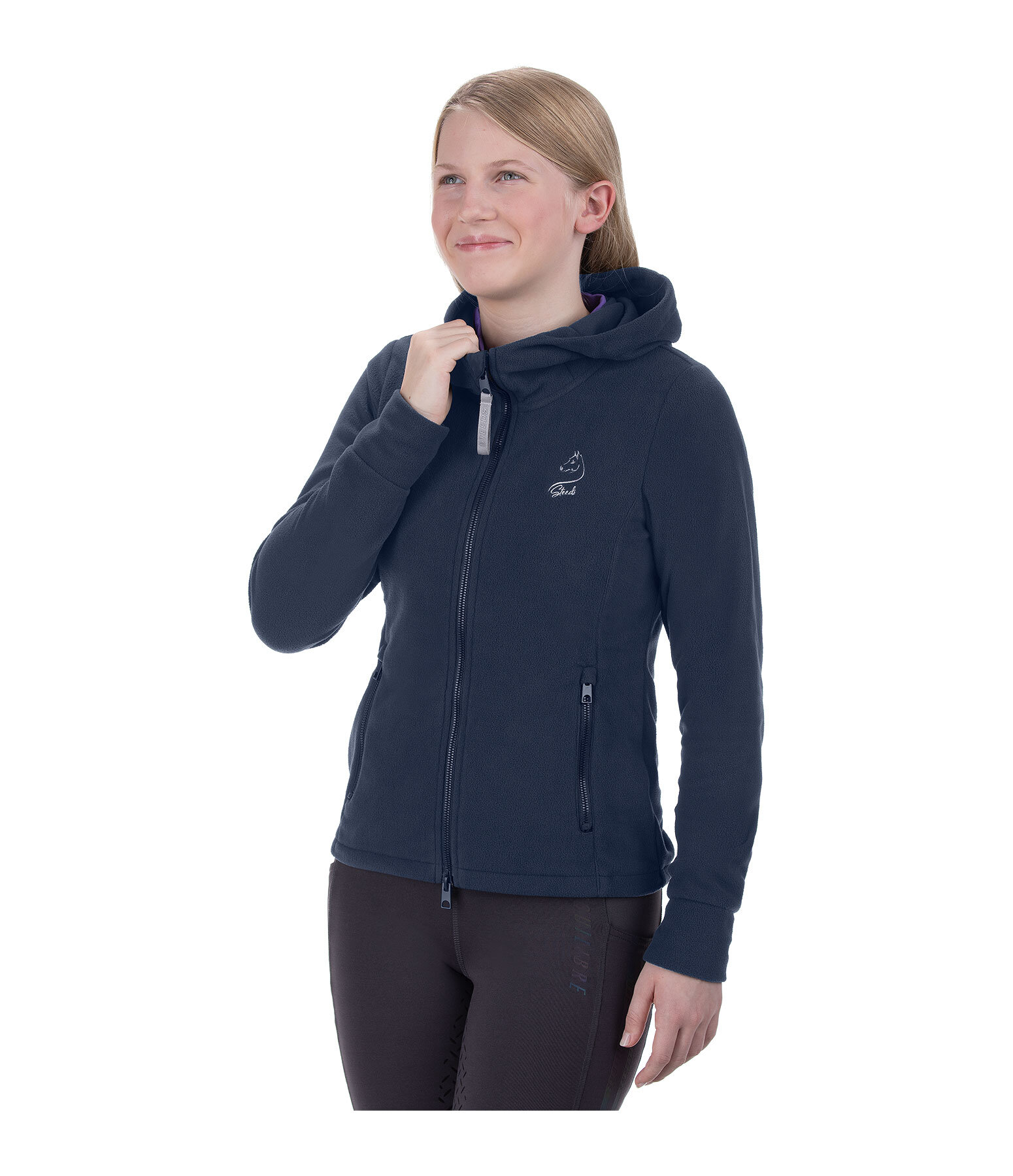 kids fleecejas met capuchon Cadie