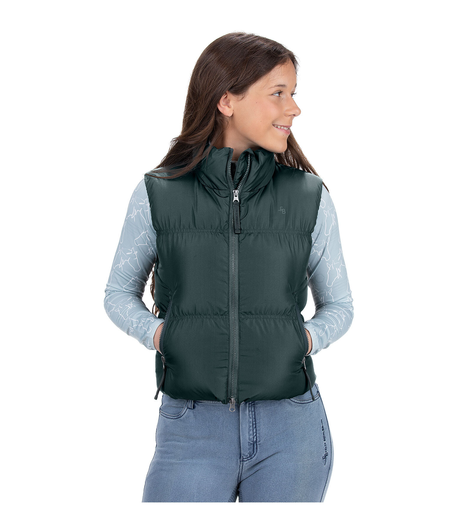 kids cropped gewatteerde bodywarmer