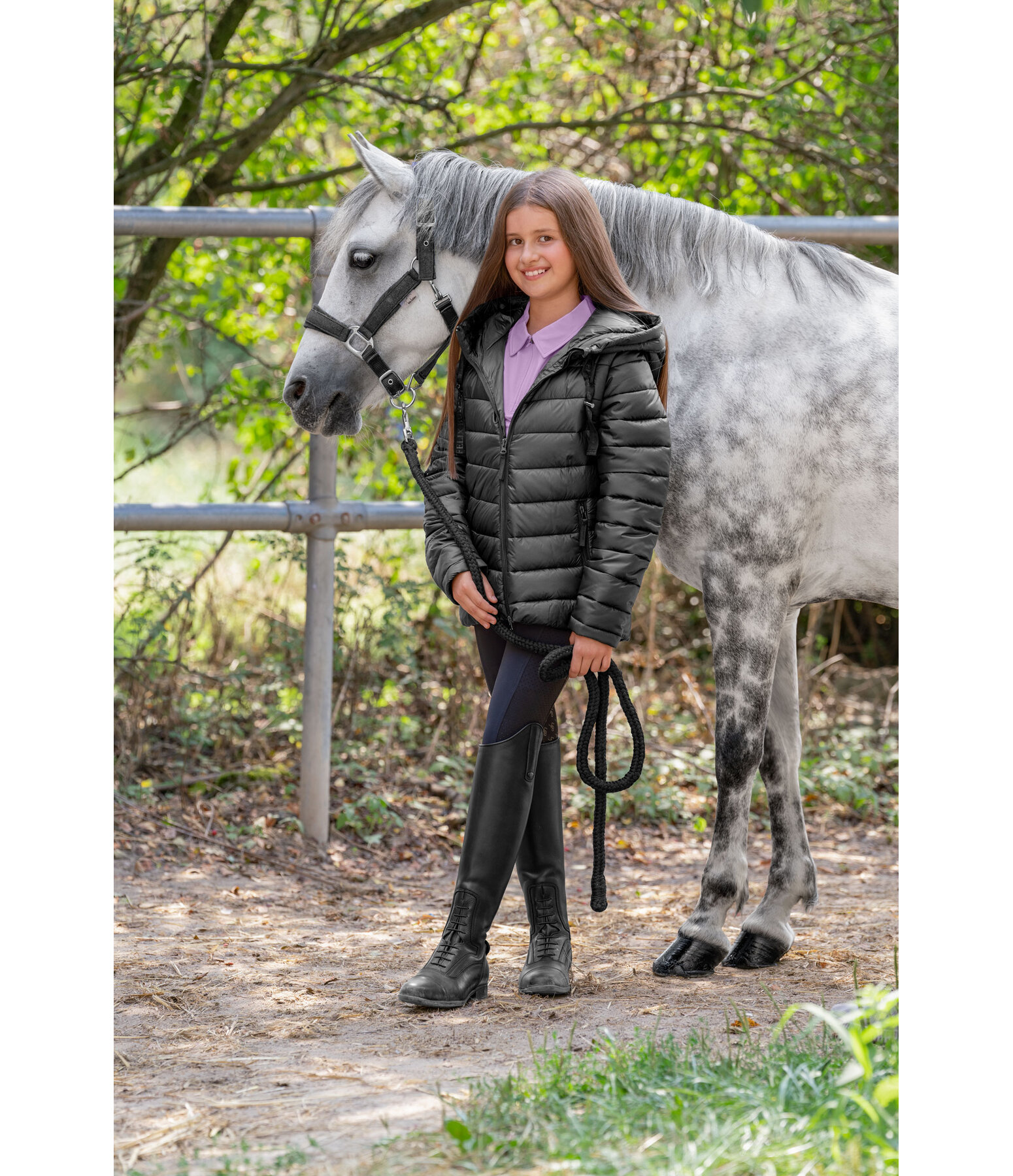 2-in-1 gewatteerde kids jas Noemie met capuchon