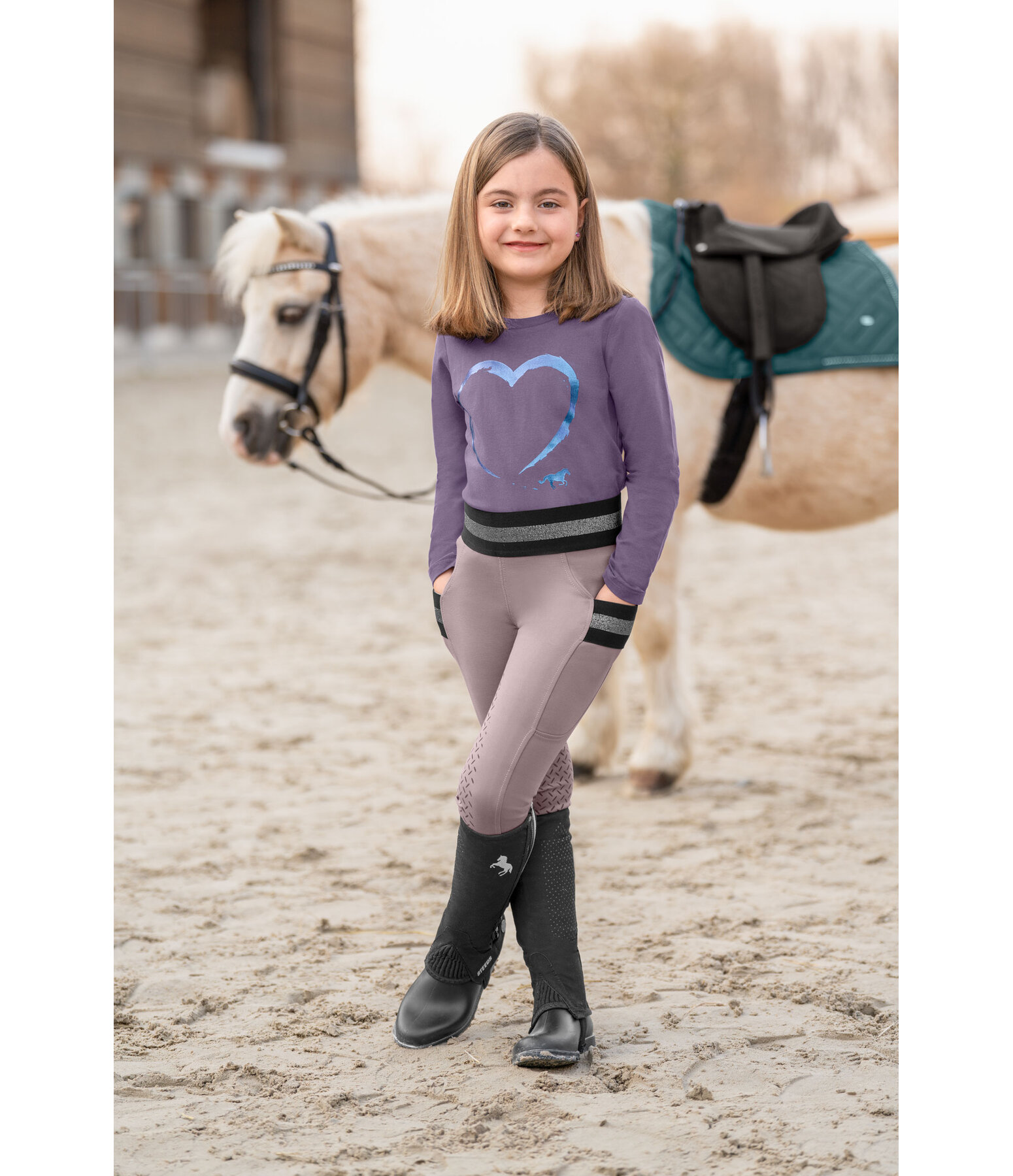kids grip legging Aurelie met zitvlak
