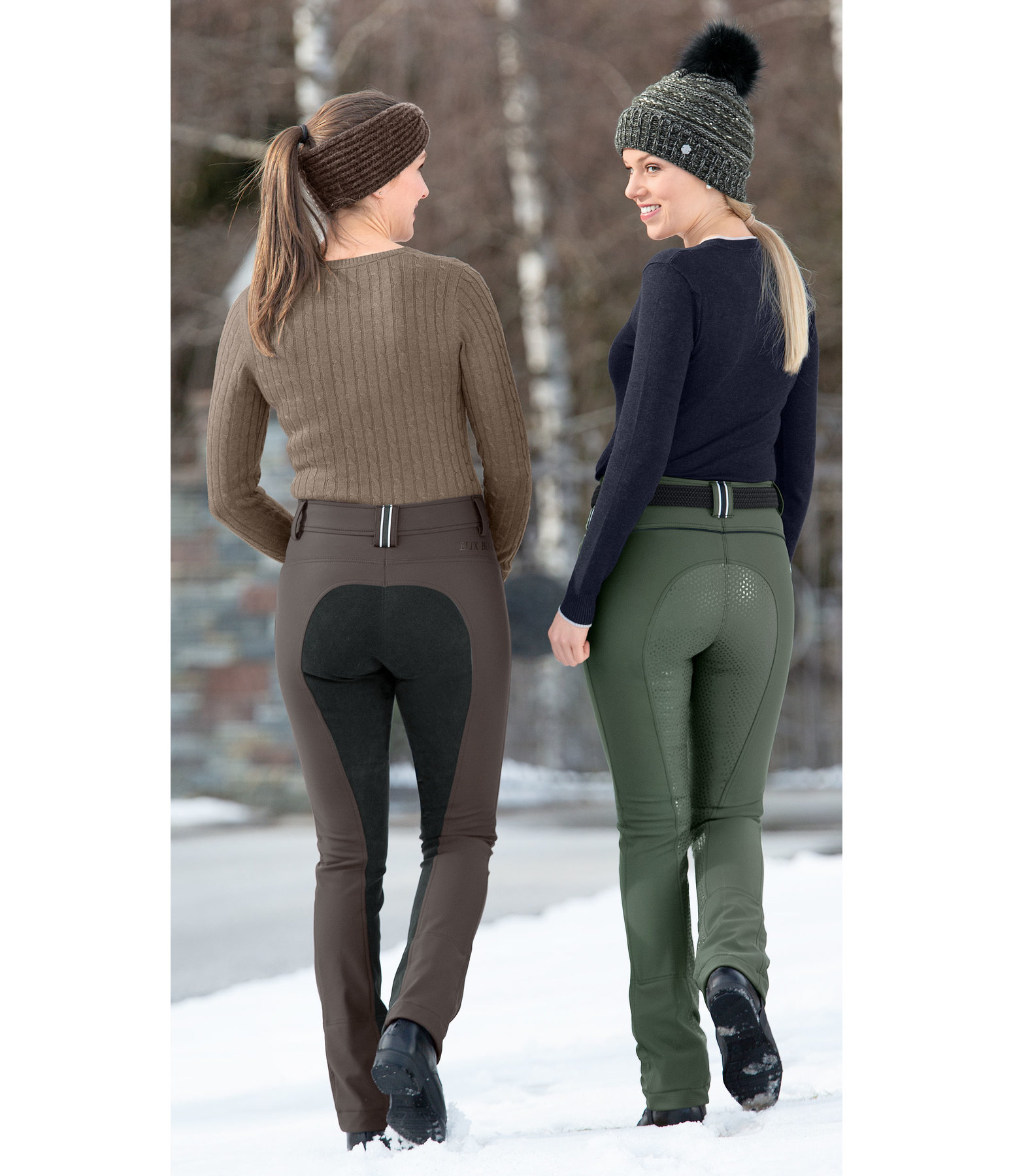 grip softshell jodhpur rijbroek Milena met zitvlak